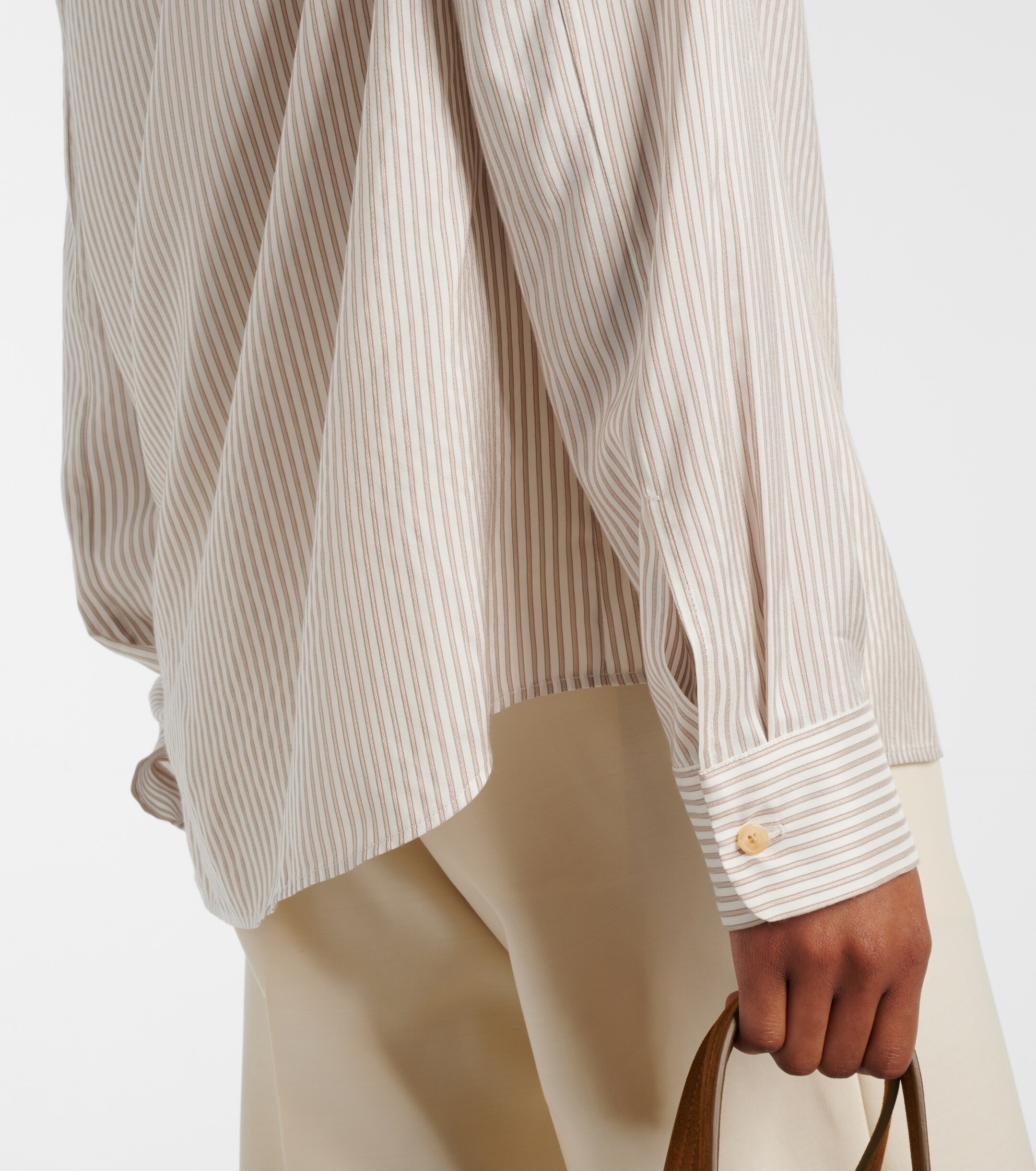 KHAITE Agro striped silk shirt