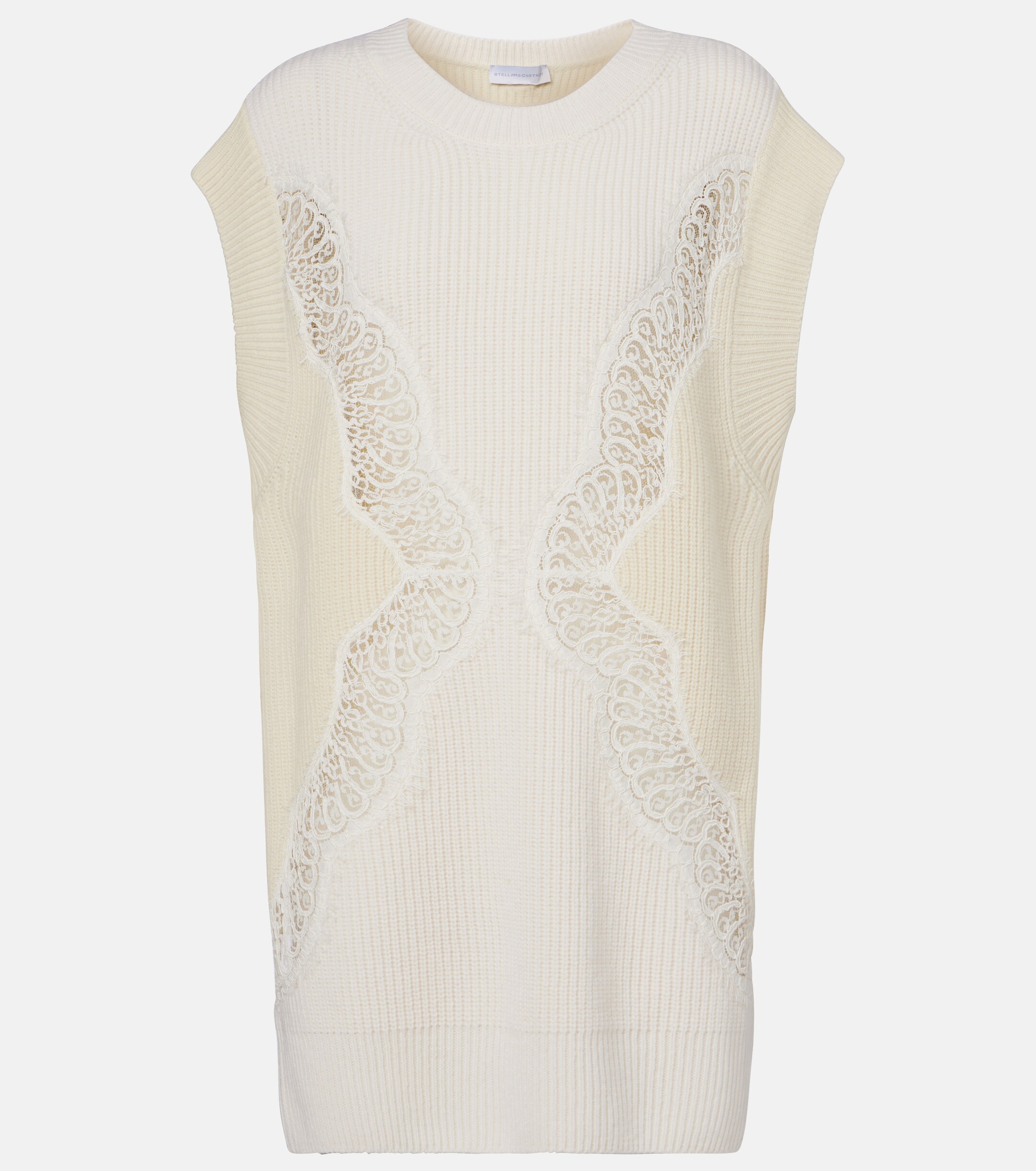 Stella McCartney Stella McCartney Virgin wool lace sweater vest