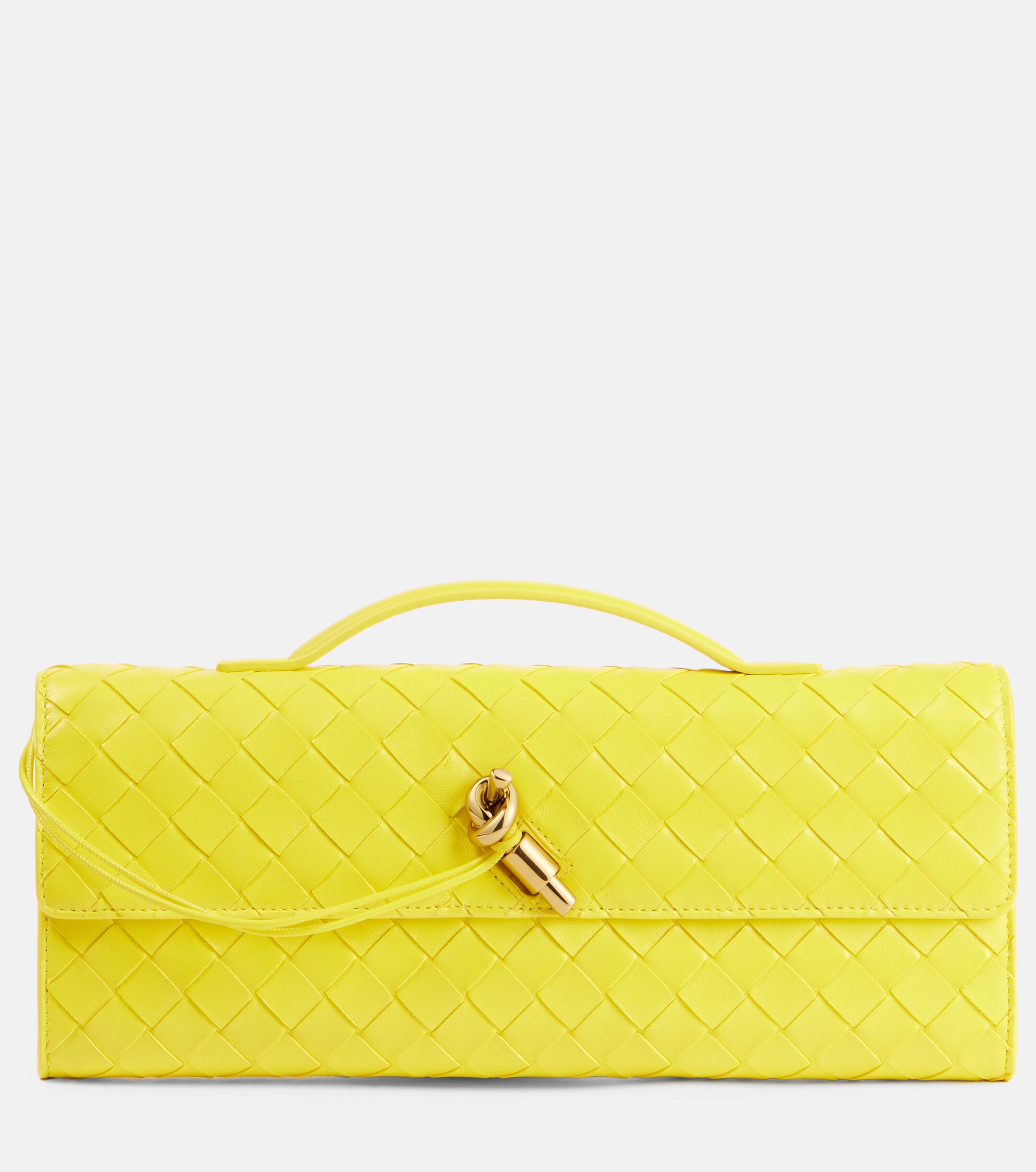Bottega Veneta Andiamo Intrecciato leather clutch