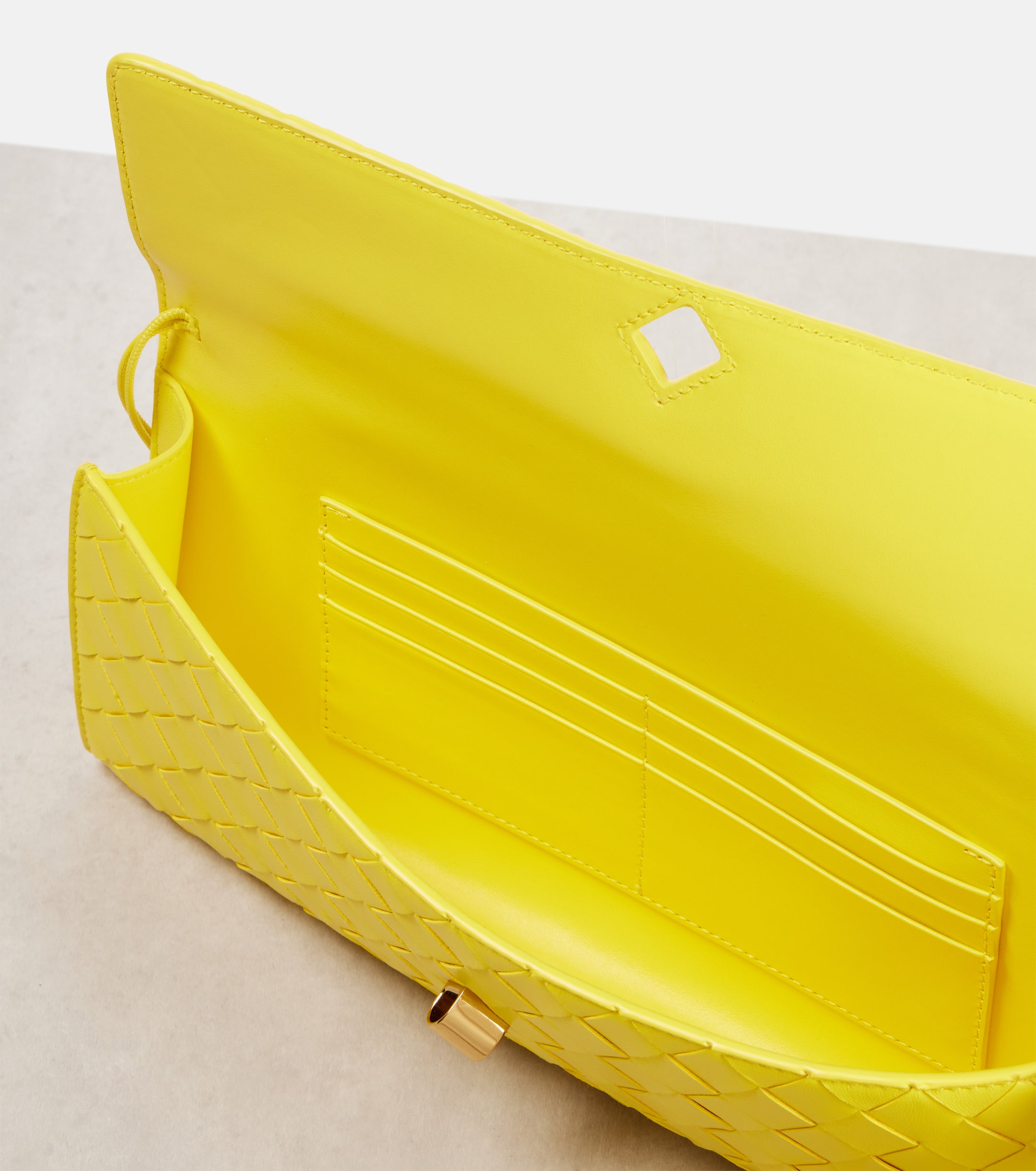 Bottega Veneta Andiamo Intrecciato leather clutch