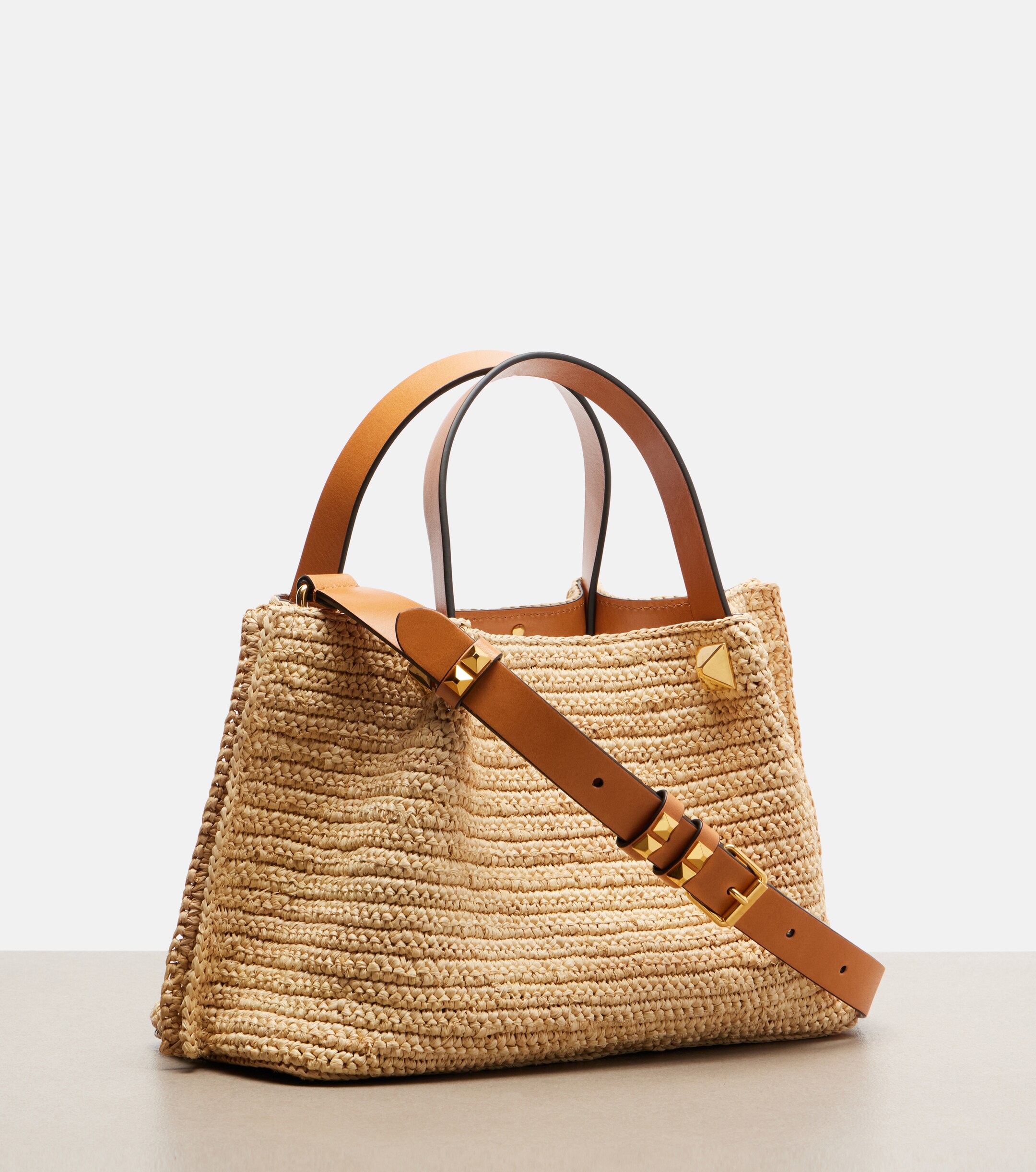 Valentino Garavani VLogo Small raffia top-handle bag thumbnail