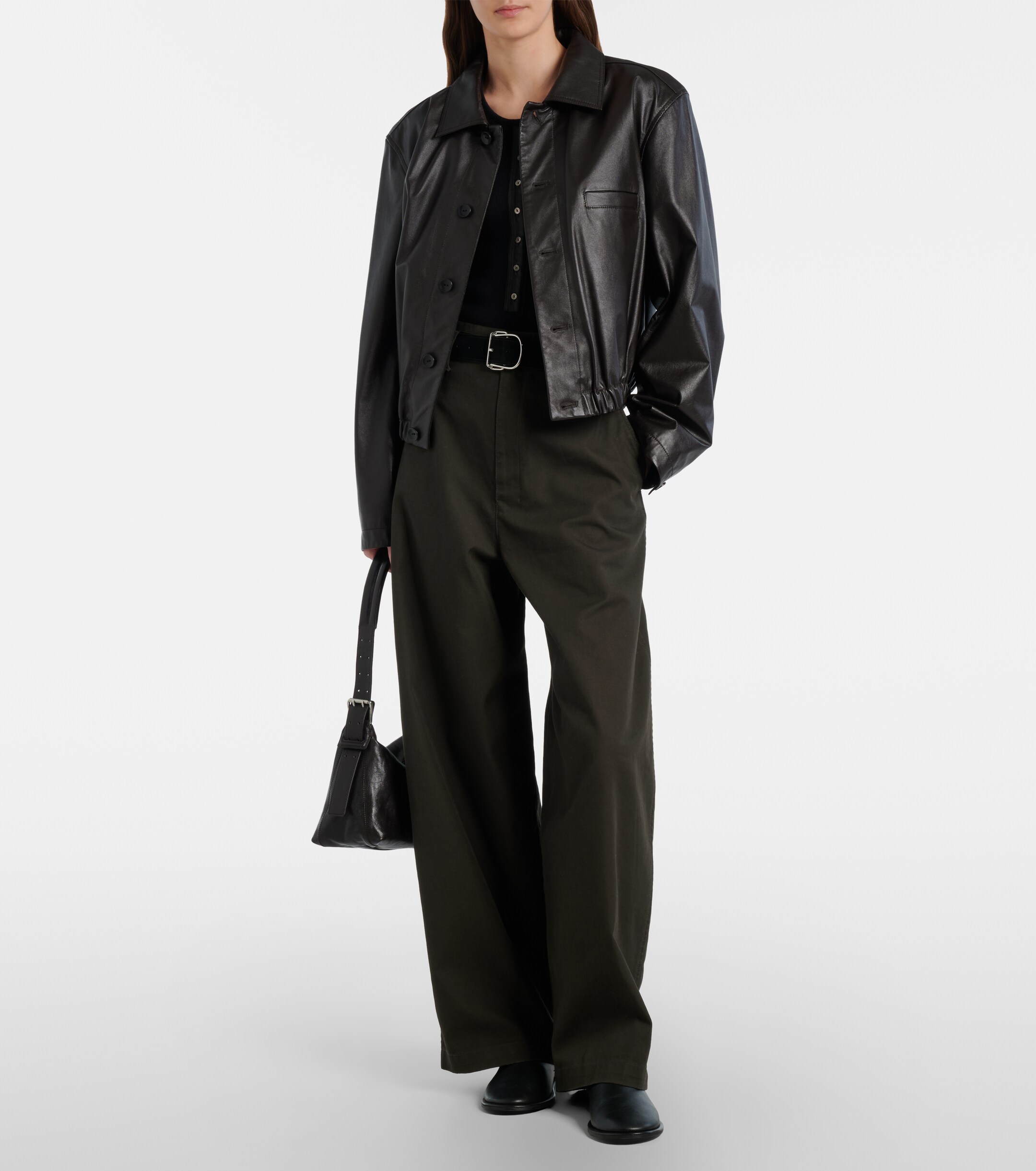 Lemaire Lemaire Belted leather shoulder bag