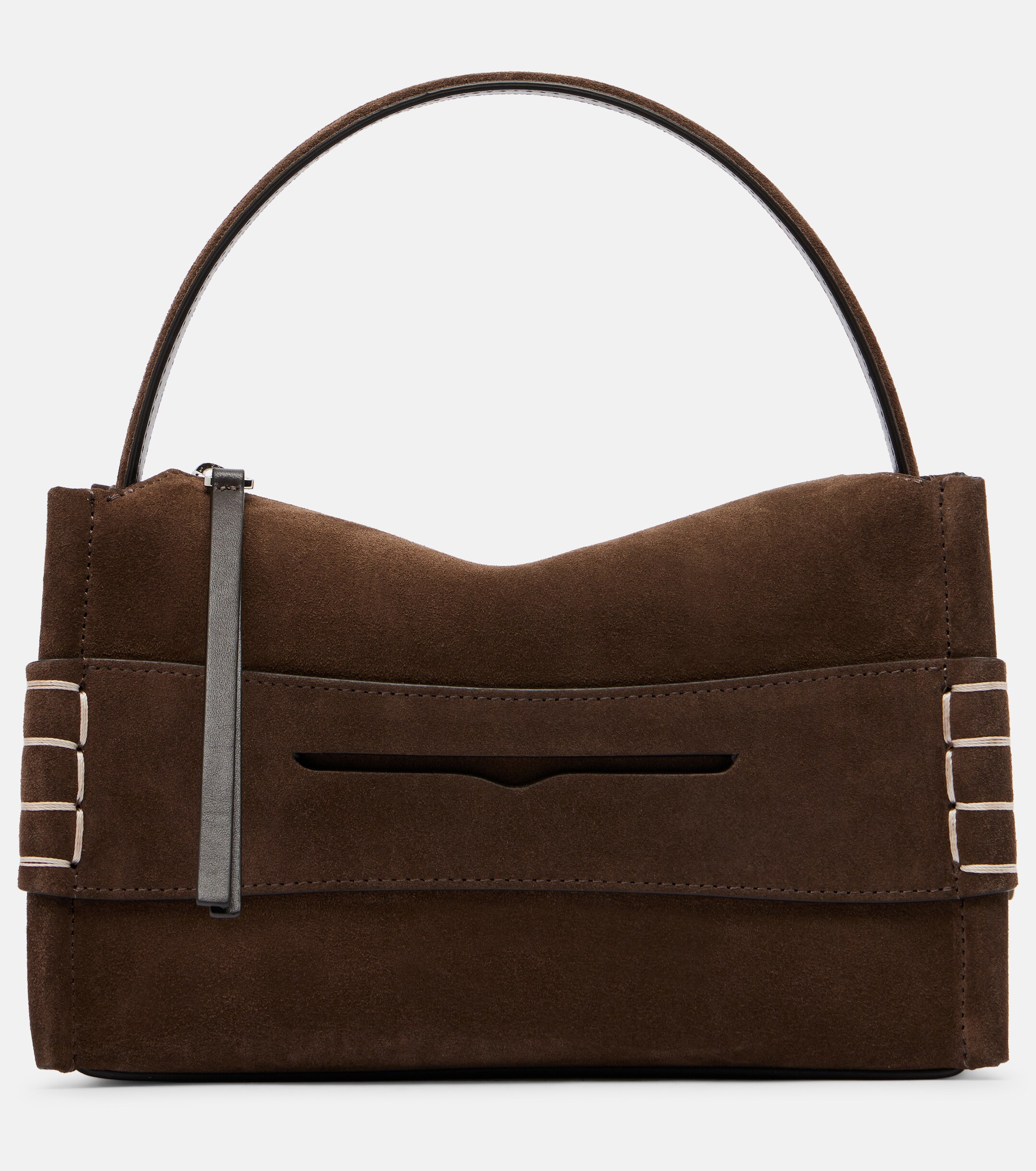 Jw Anderson Loafer Small suede top-handle bag