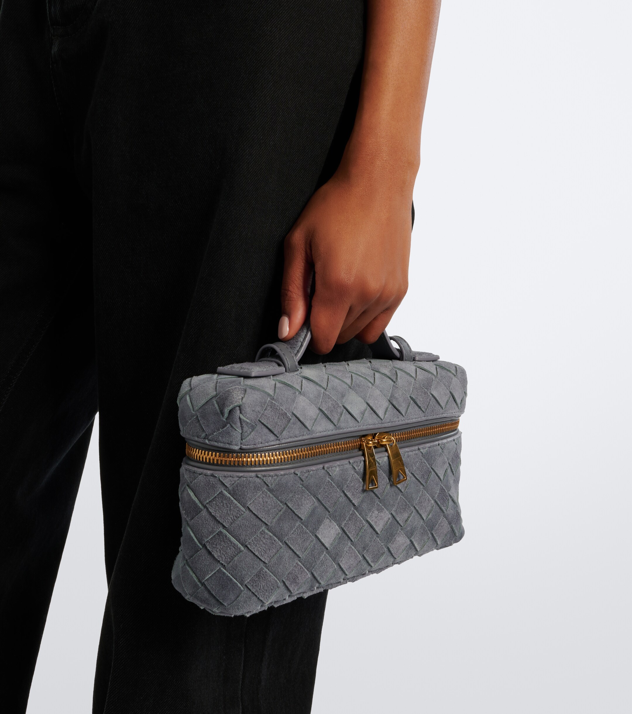 Bottega Veneta Bang Bang Intrecciato suede vanity bag