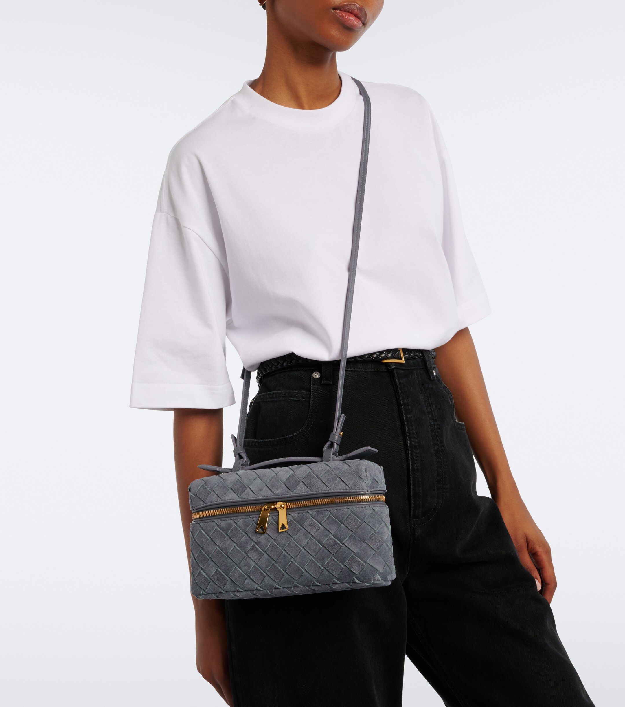 Bottega Veneta Bang Bang Intrecciato suede vanity bag