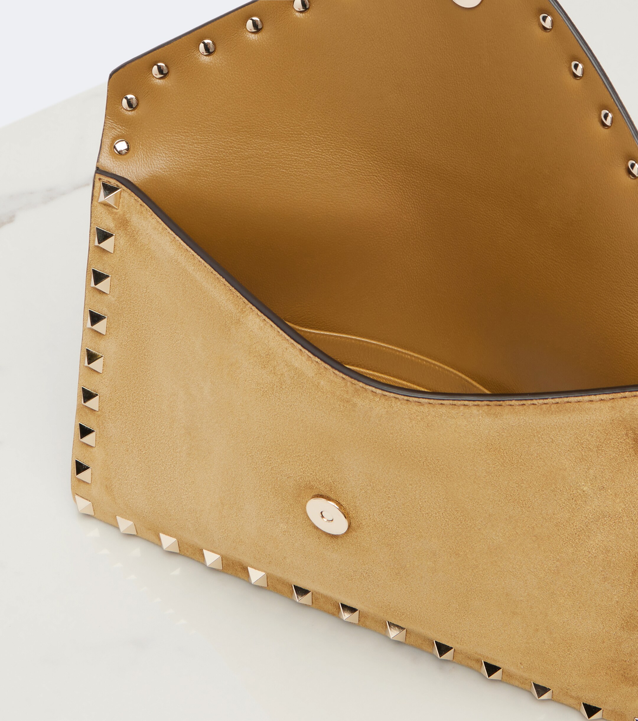 Valentino Garavani Rockstud Medium suede pouch thumbnail