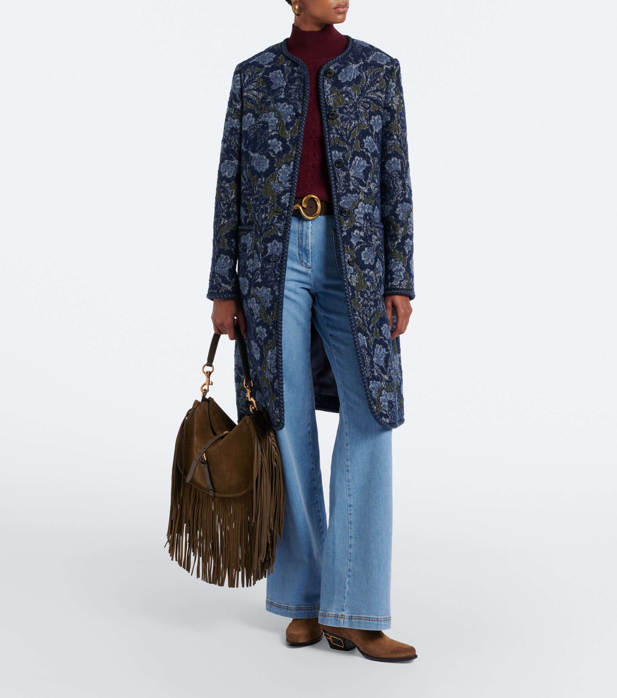 Etro Pony Medium suede shoulder bag