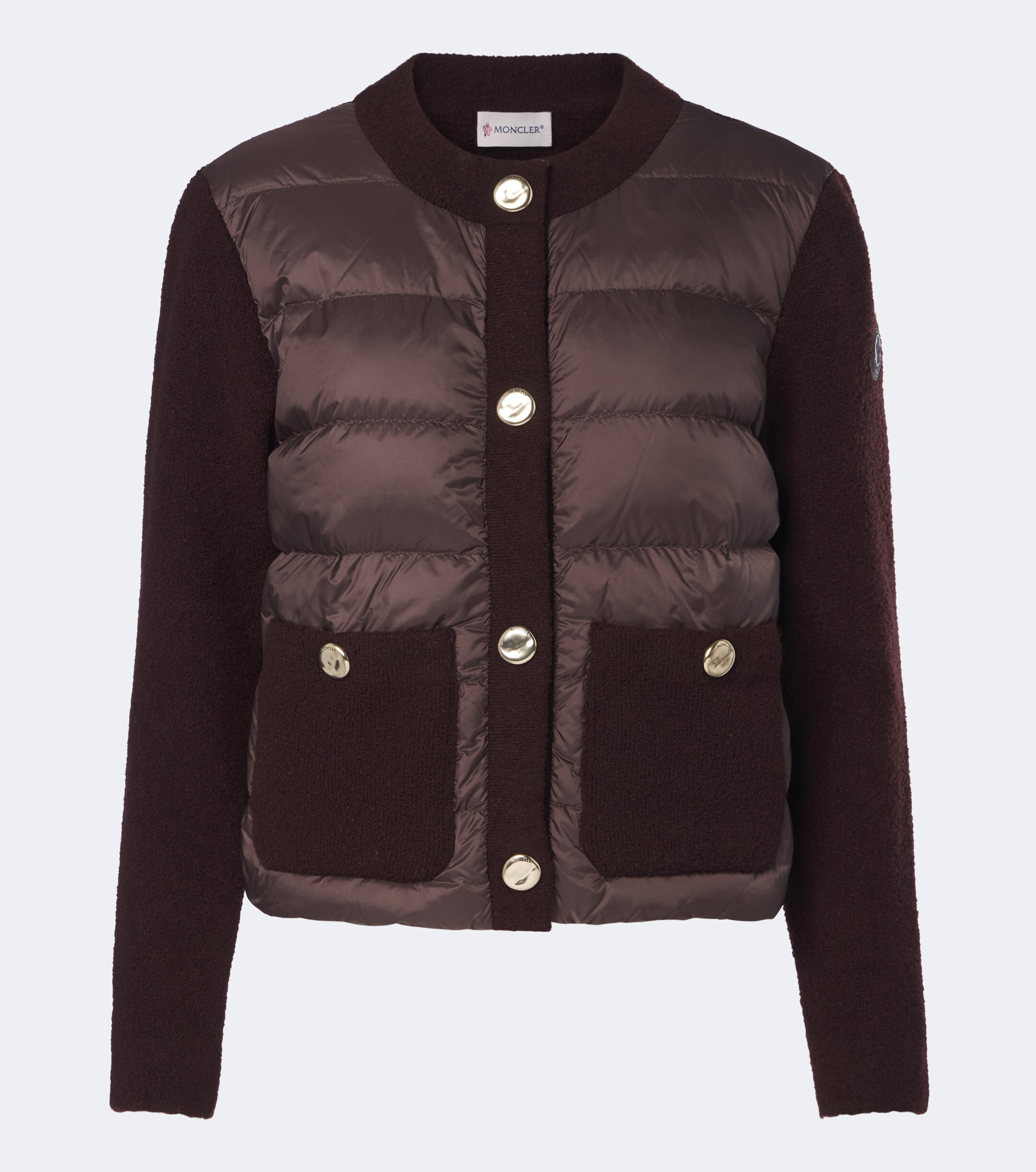 Moncler Moncler Down-paneled wool-blend cardigan