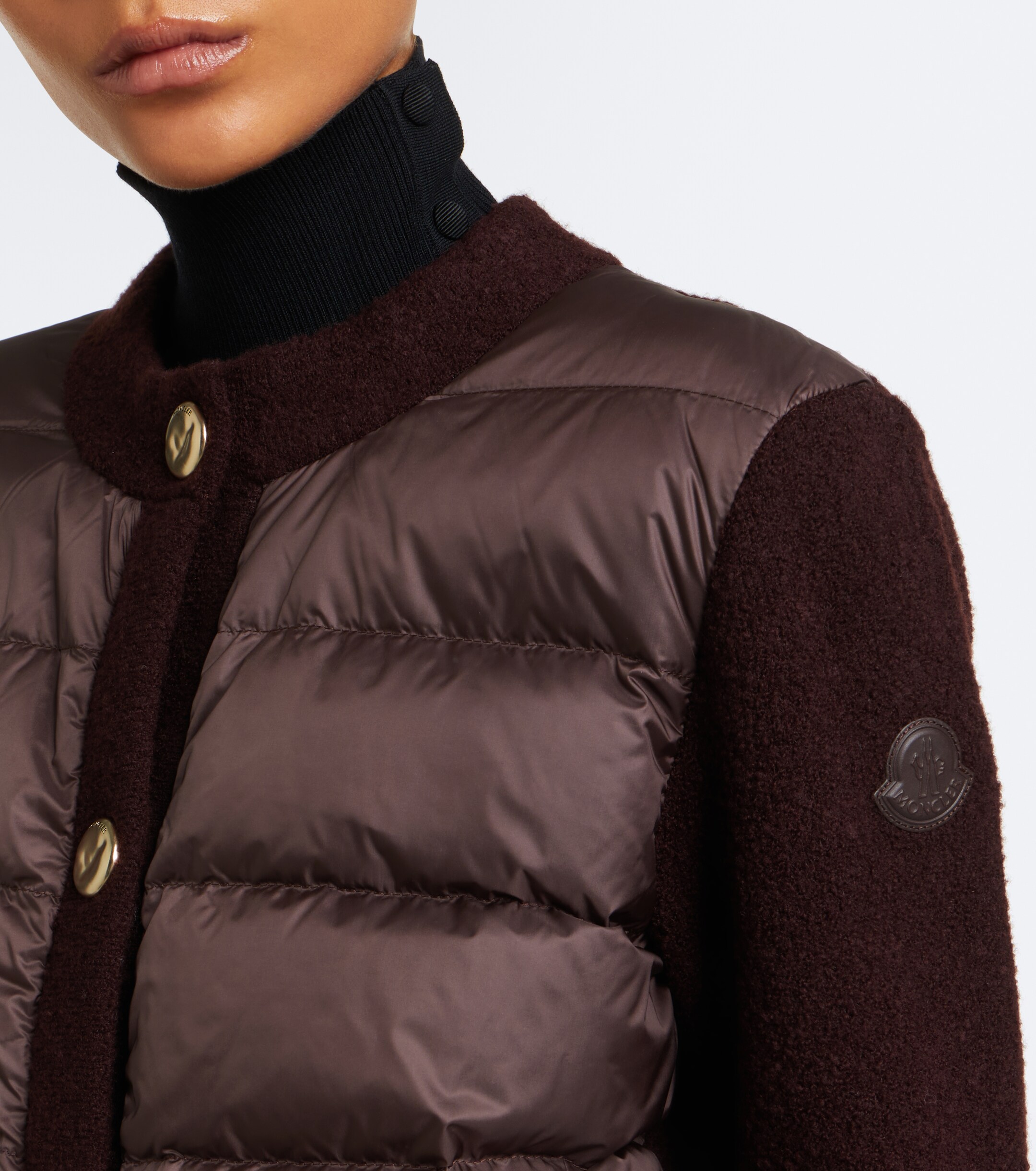 Moncler Moncler Down-paneled wool-blend cardigan