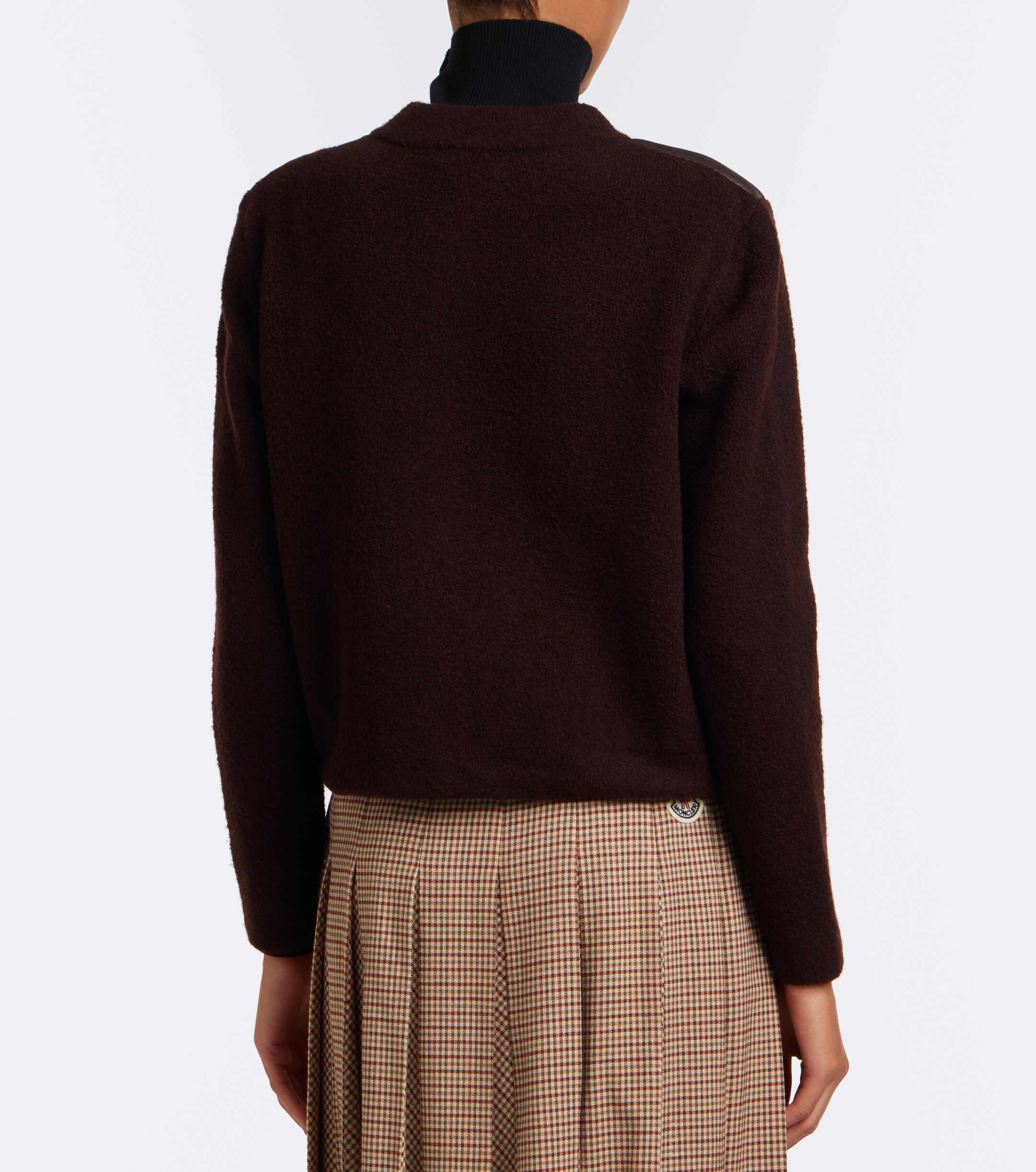 Moncler Moncler Down-paneled wool-blend cardigan