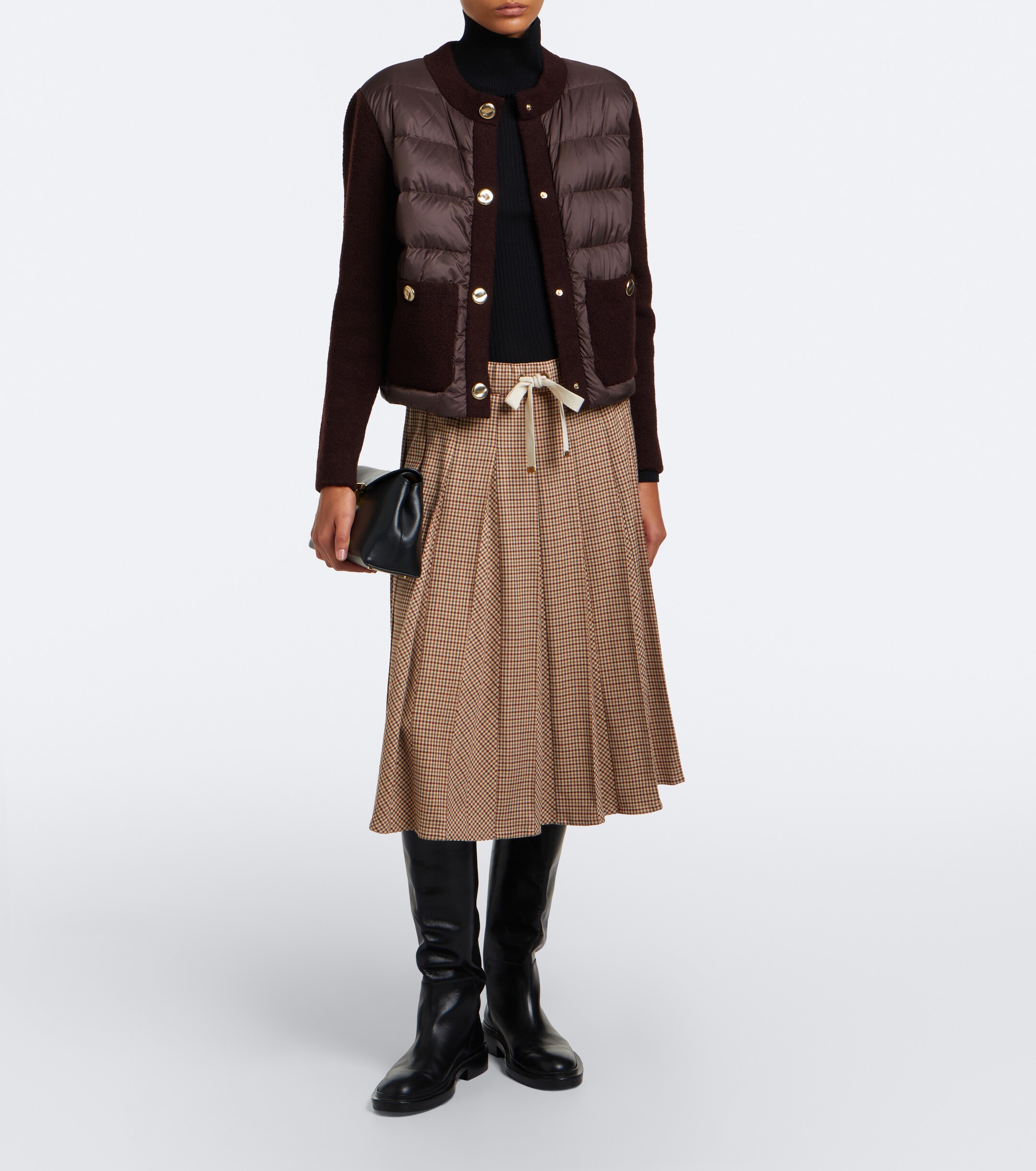 Moncler Moncler Down-paneled wool-blend cardigan