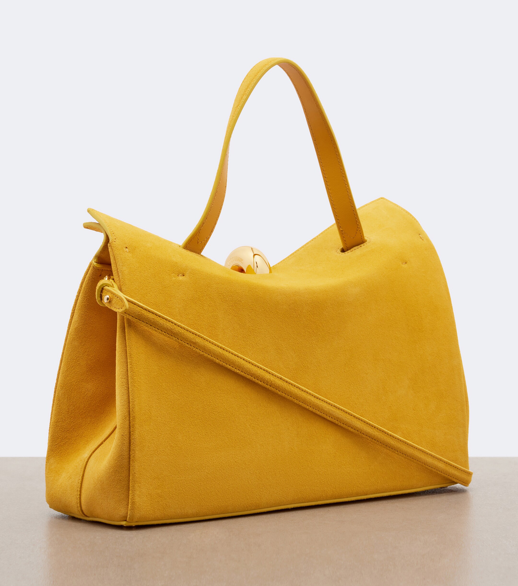 Jacquemus Valerie Medium suede top-handle bag