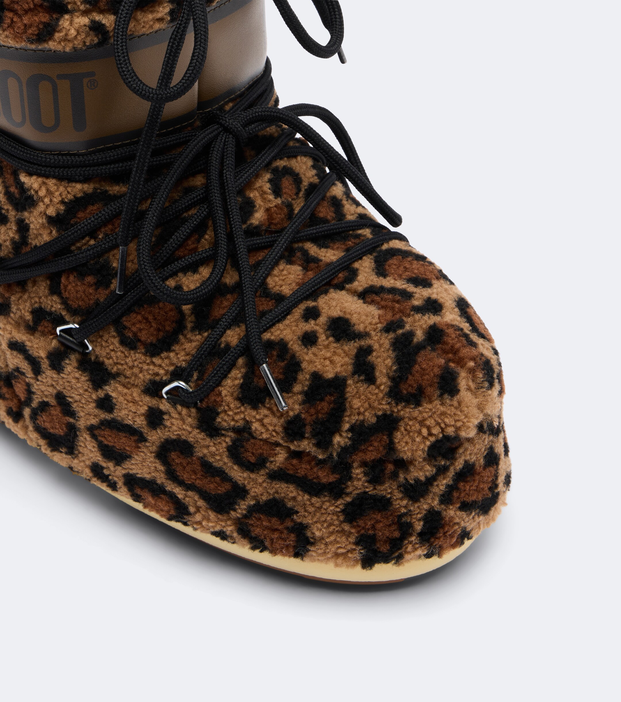 MOON BOOT Moon Boot Icon Low leopard-print teddy snow boots