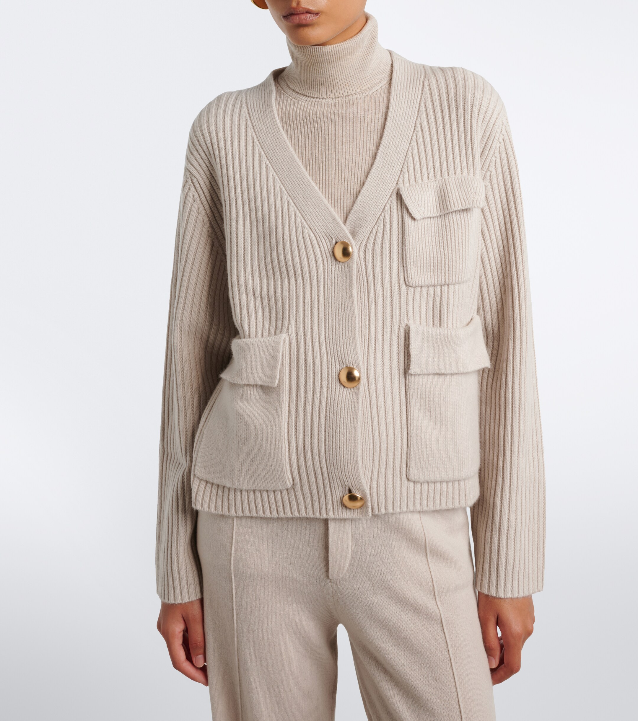 Jardin des Orangers Jardin des Orangers Ribbed-knit wool and cashmere cardigan