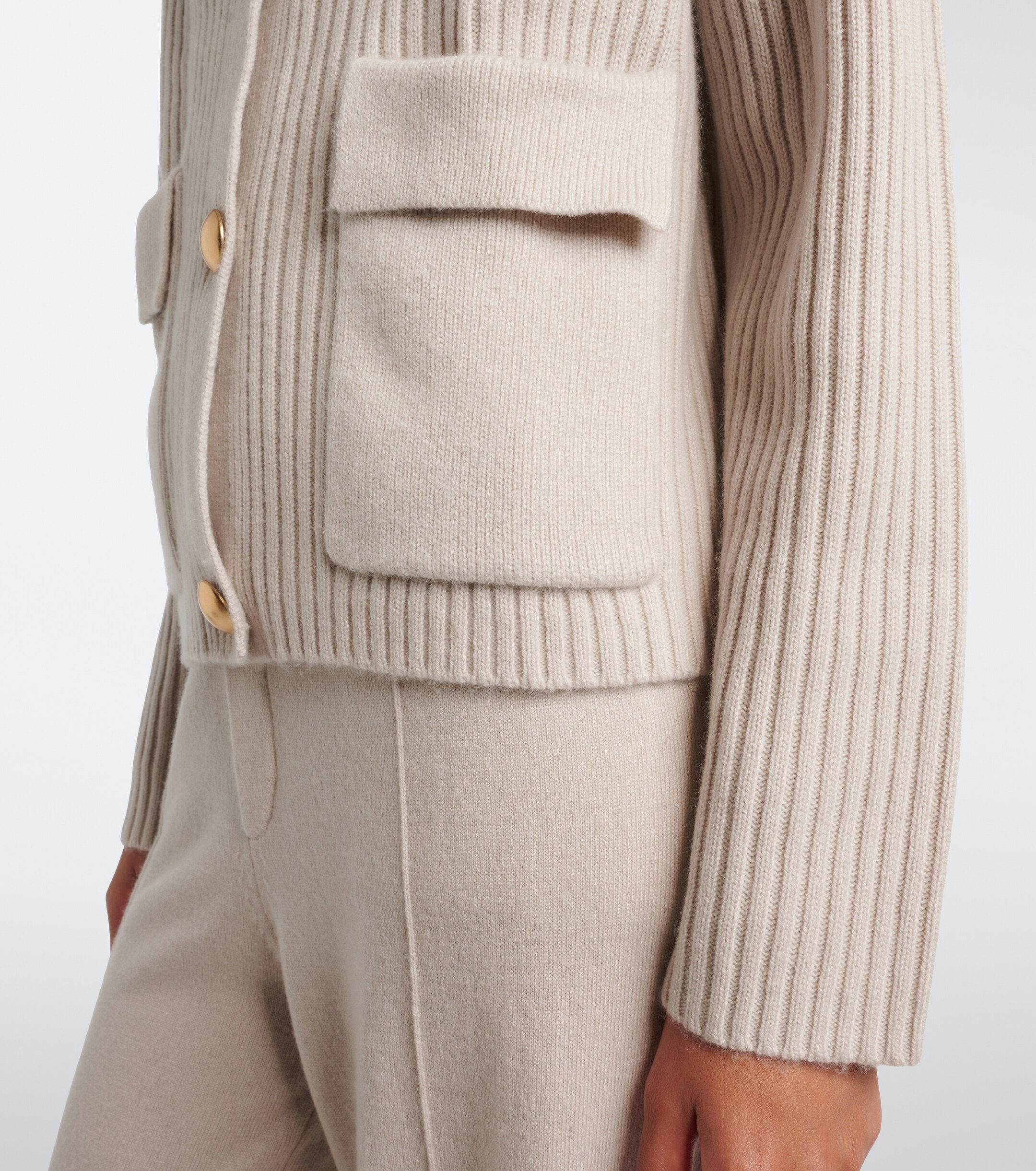 Jardin des Orangers Jardin des Orangers Ribbed-knit wool and cashmere cardigan