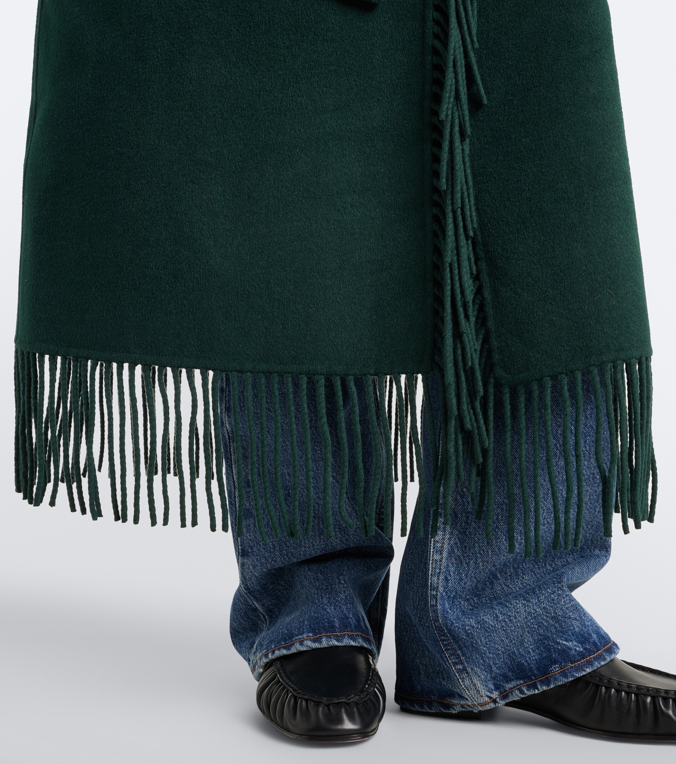 SIMKHAI Simkhai Carrie fringed wrap coat