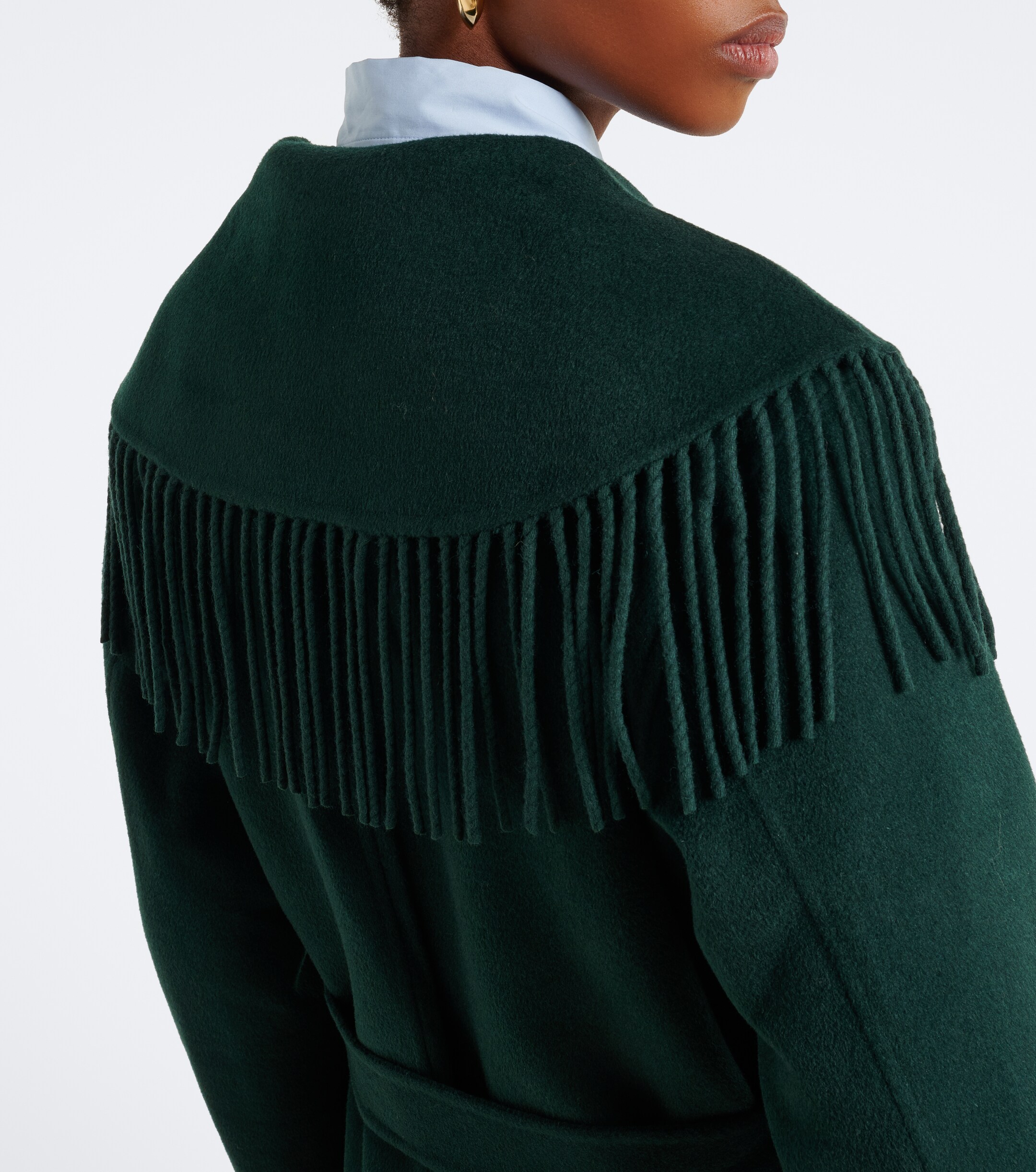 SIMKHAI Simkhai Carrie fringed wrap coat