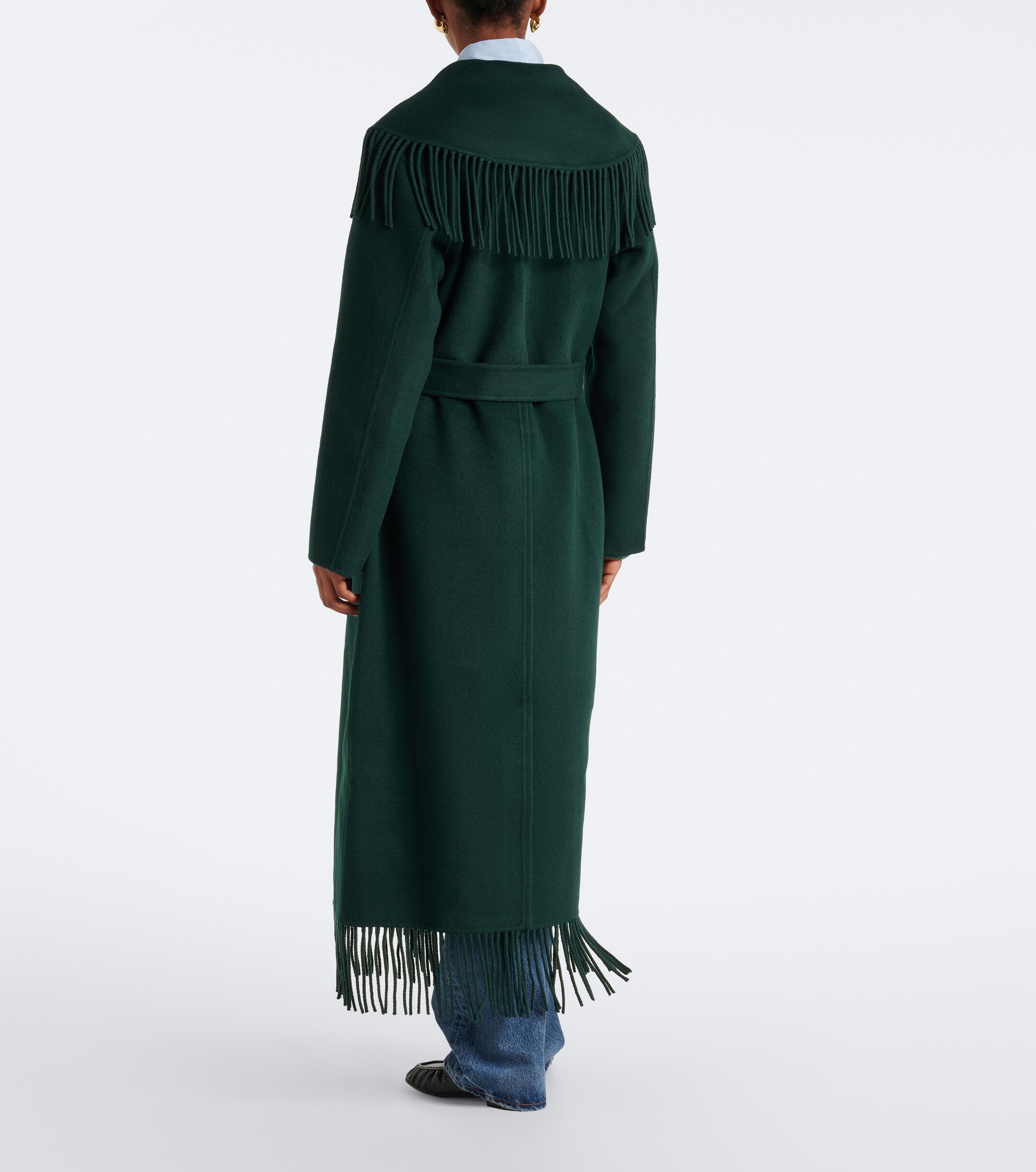SIMKHAI Simkhai Carrie fringed wrap coat