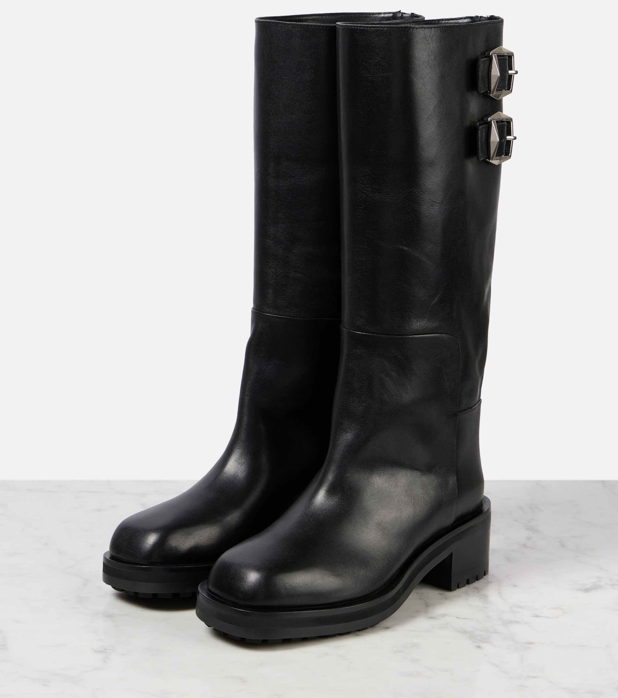 JIMMY CHOO - Brooklyn 50 leather knee-high boots | Plush
