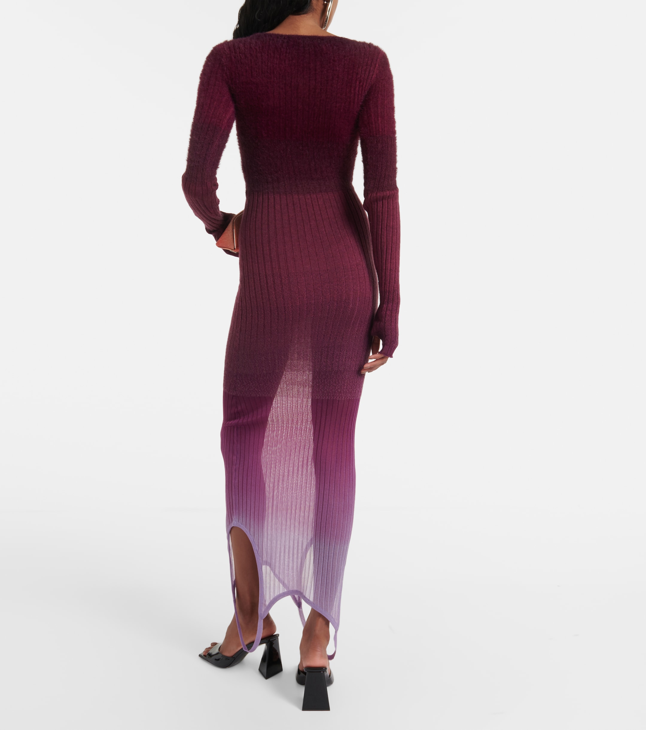 THE ATTICO Reversible colorblocked midi dress