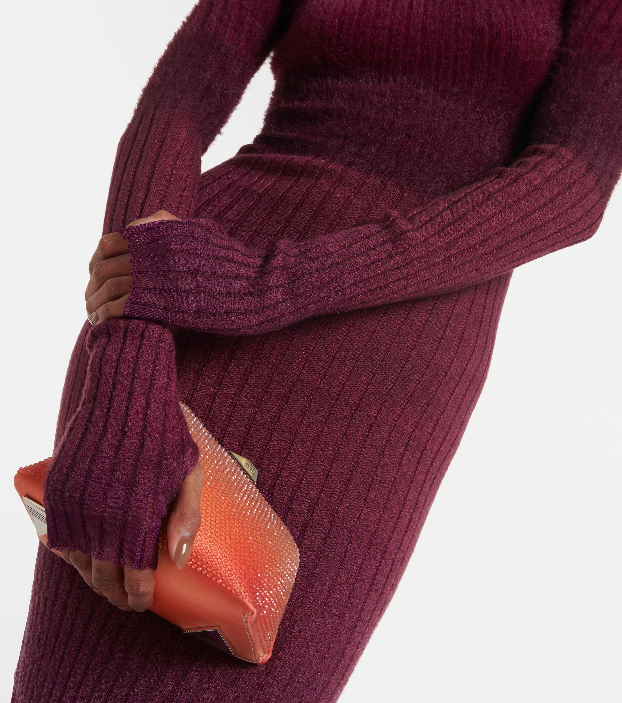 THE ATTICO Reversible colorblocked midi dress