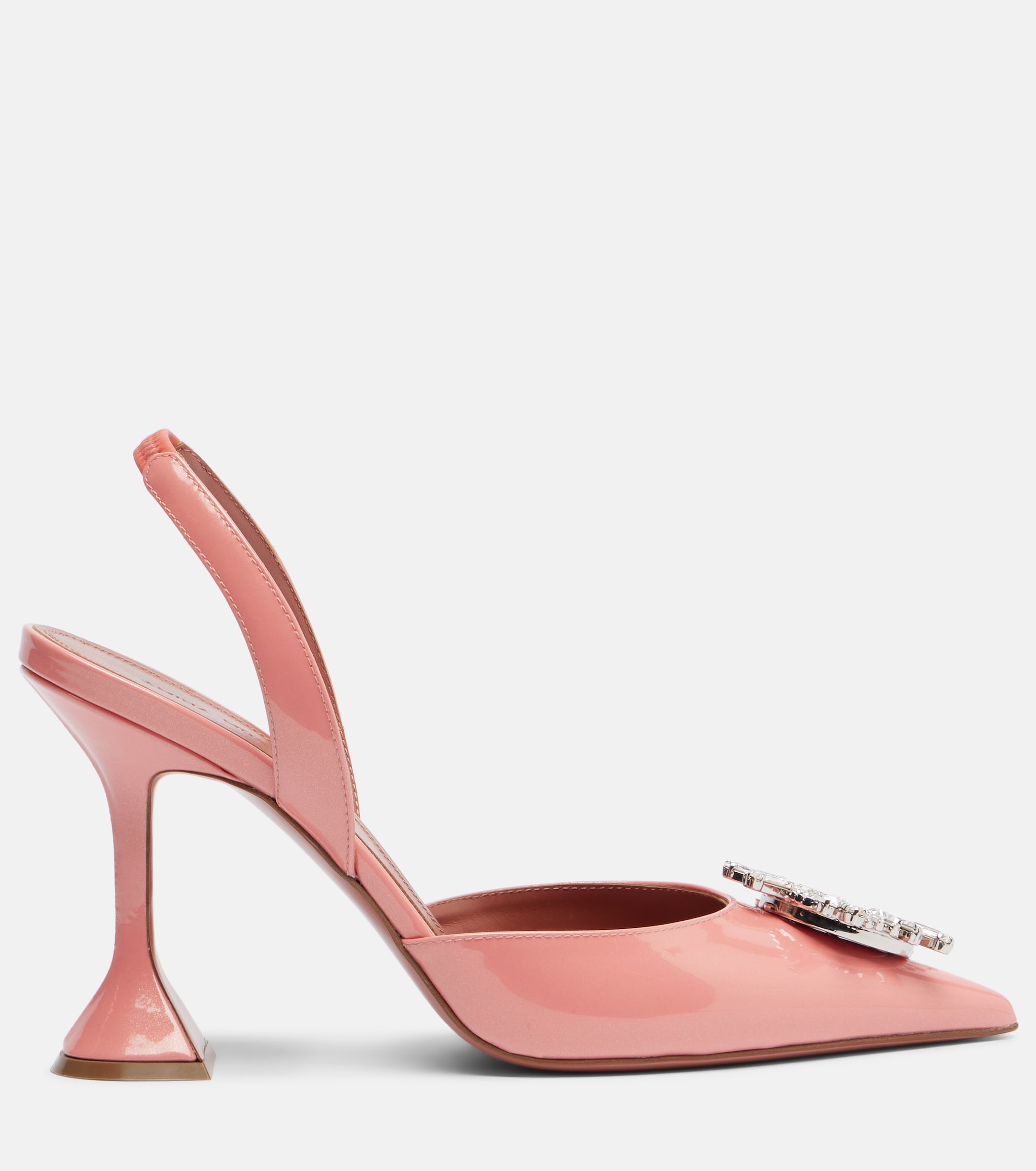 AMINA MUADDI Begum 95 patent leather slingback pumps thumbnail