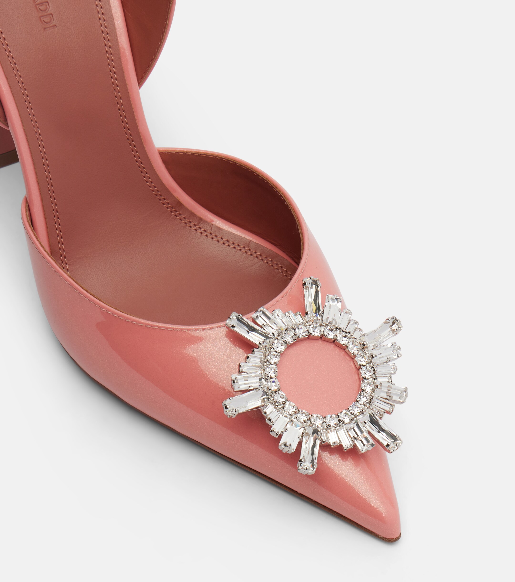 AMINA MUADDI Begum 95 patent leather slingback pumps thumbnail