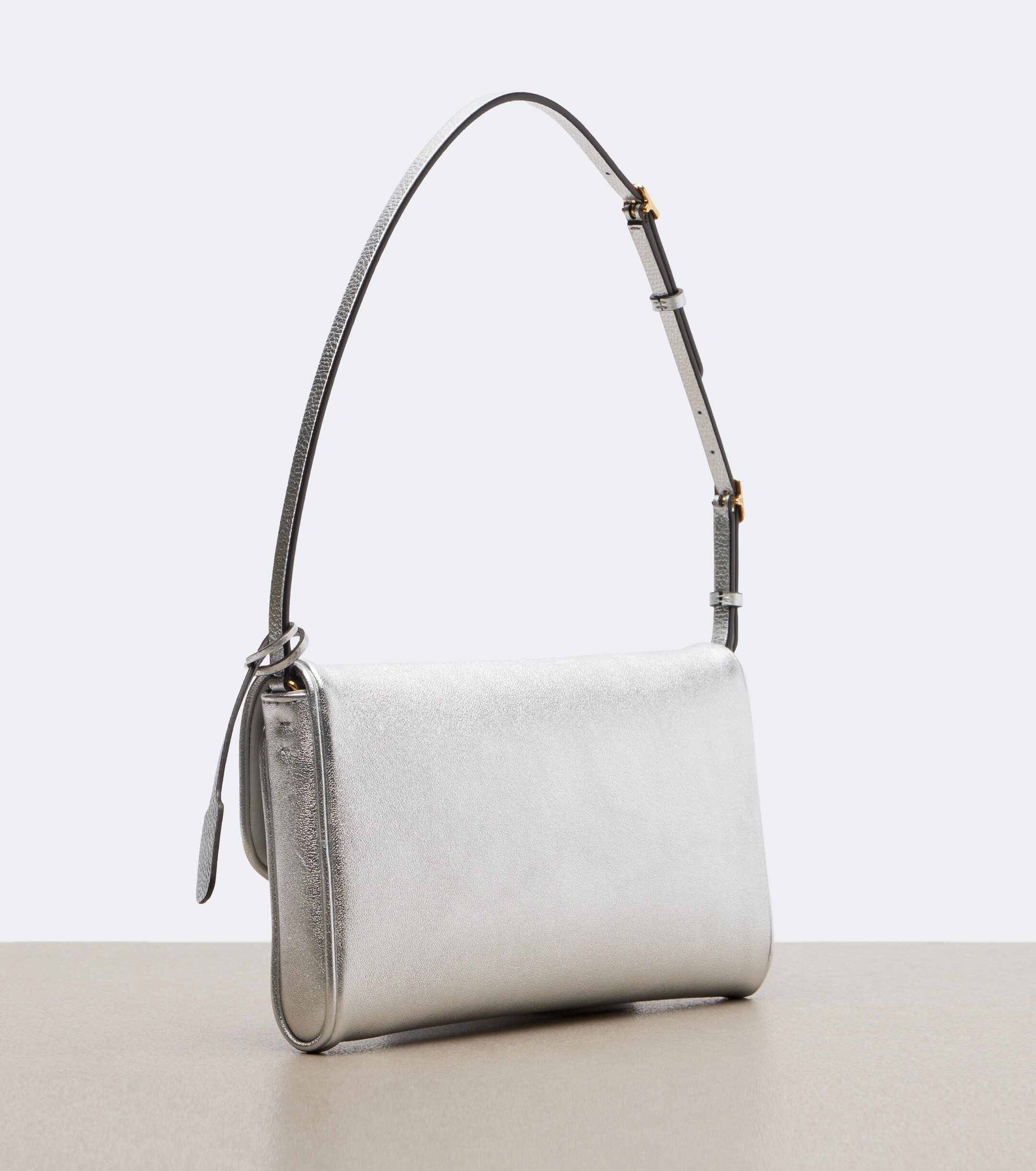Valentino Garavani DeVain Small metallic leather shoulder bag thumbnail