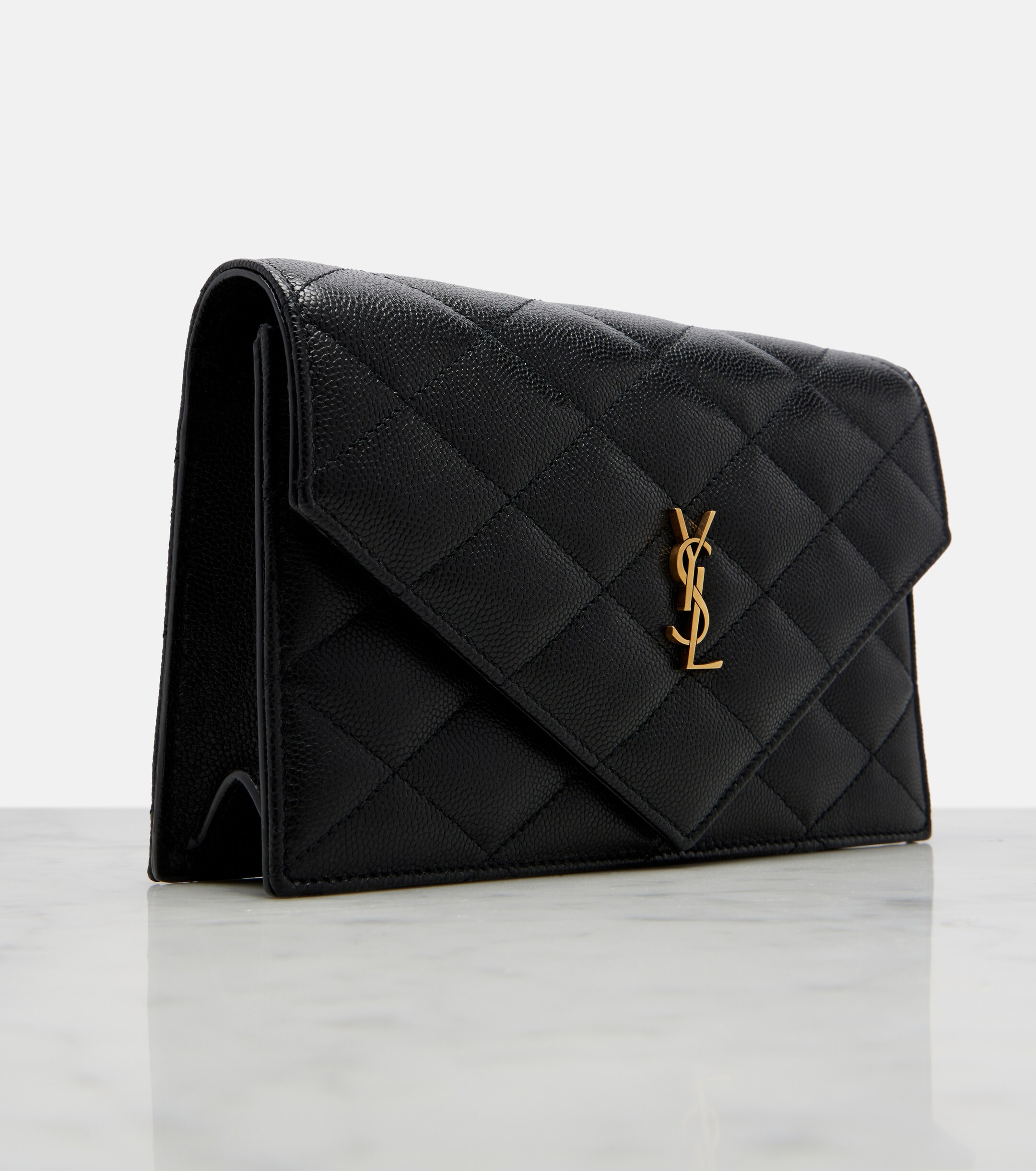 Saint Laurent Paris leather wallet on chain
