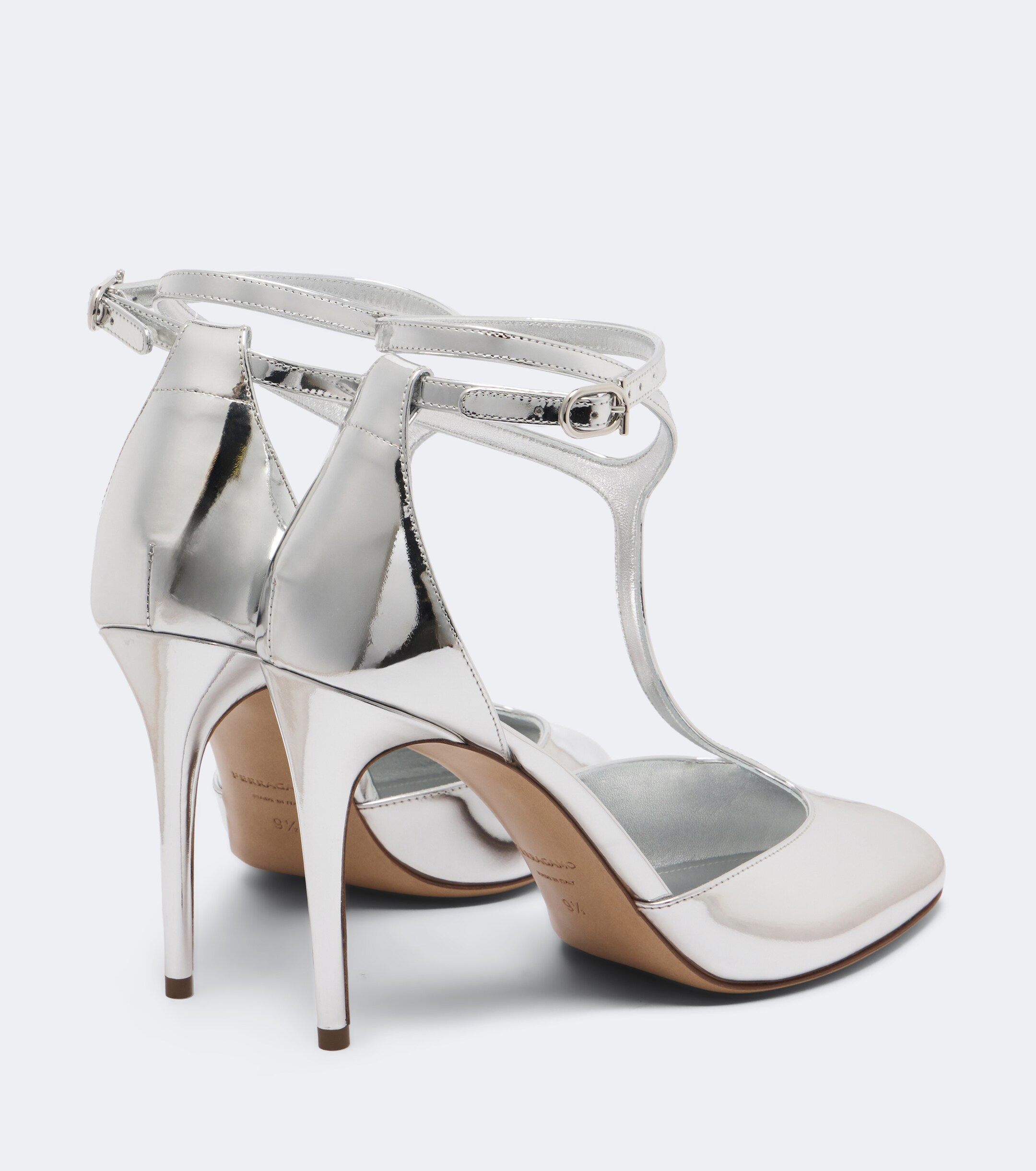 Ferragamo Ferragamo Tildea metallic leather slingback pumps