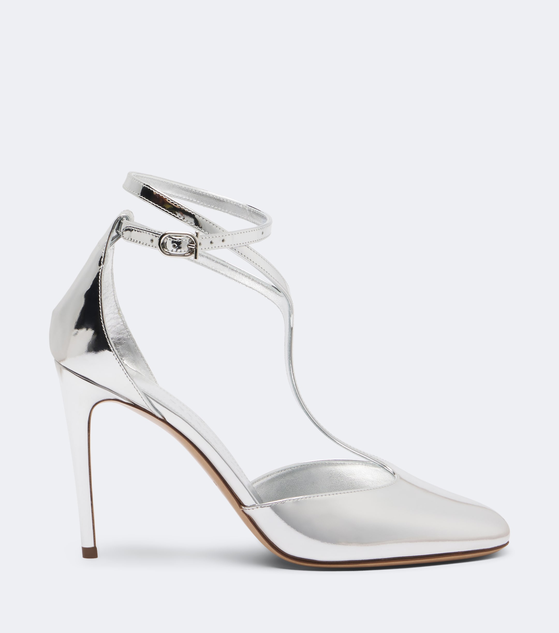 Ferragamo Ferragamo Tildea metallic leather slingback pumps