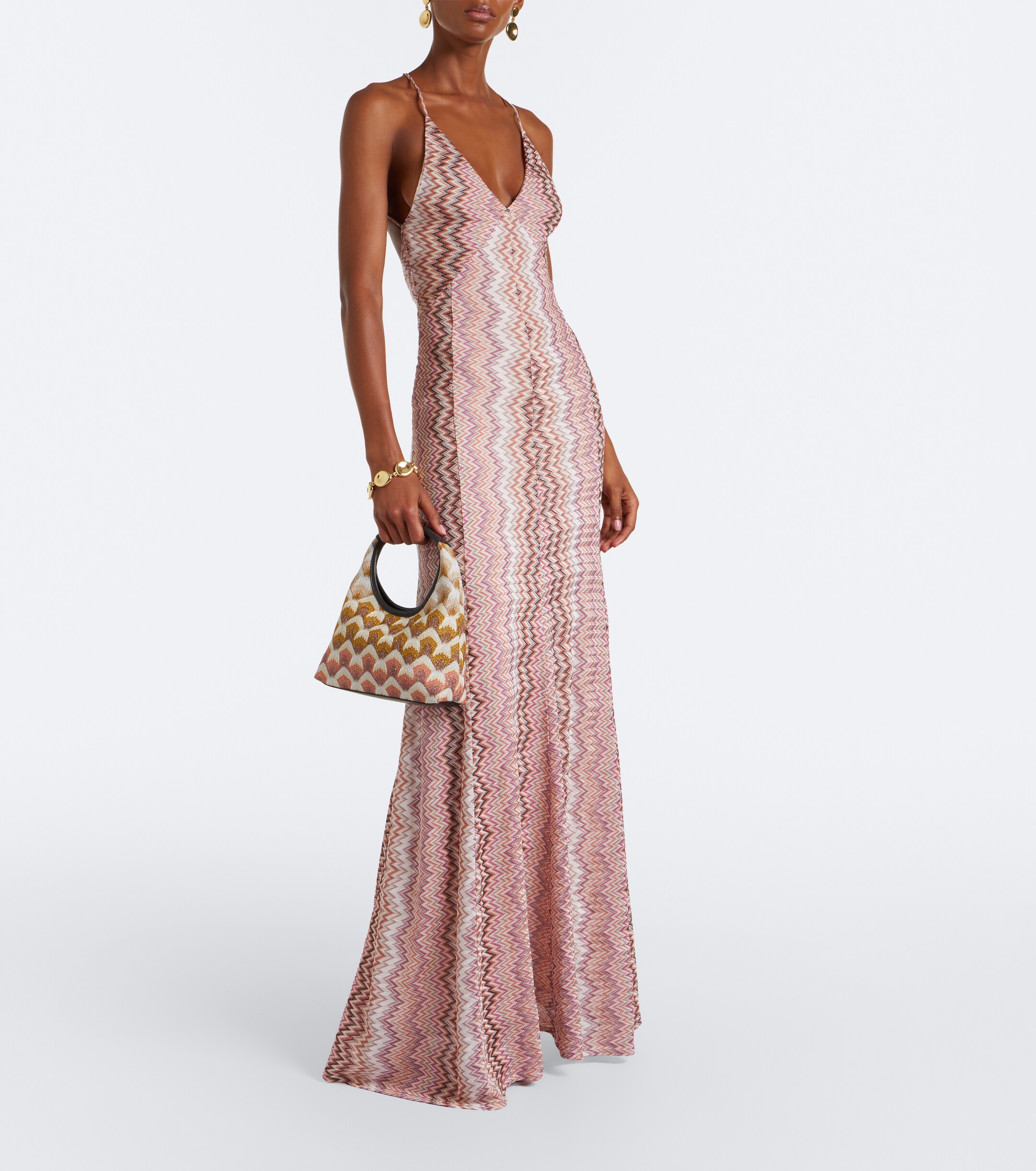 Missoni Wave Small lamé top-handle bag