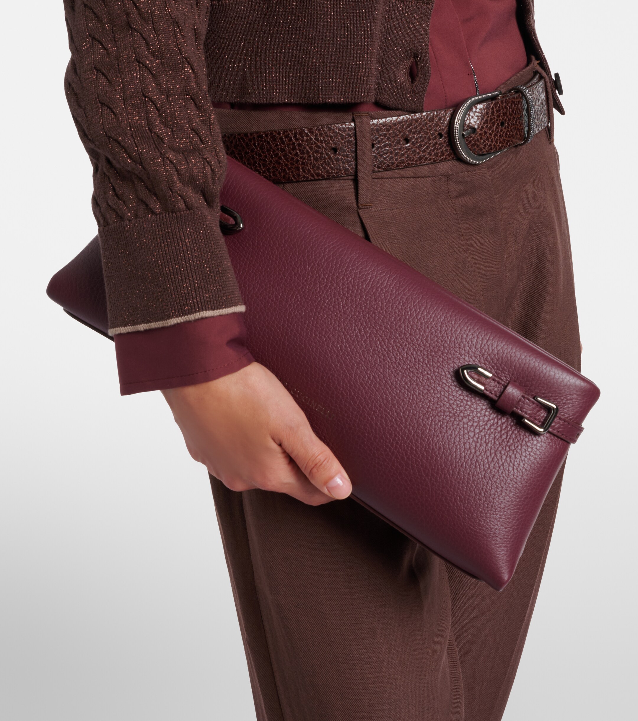 Brunello Cucinelli Small leather clutch