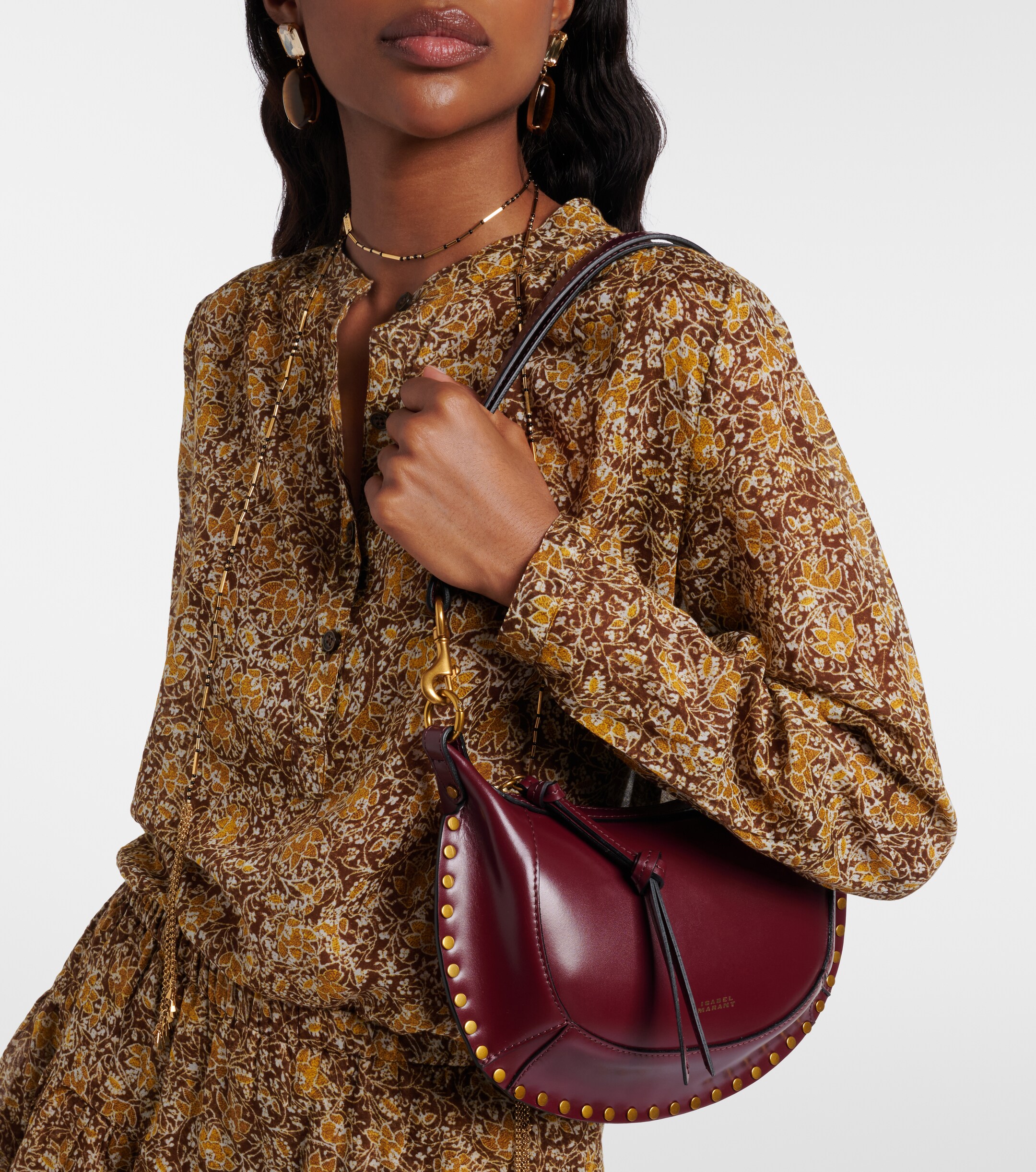 Isabel Marant Oskan Small leather shoulder bag