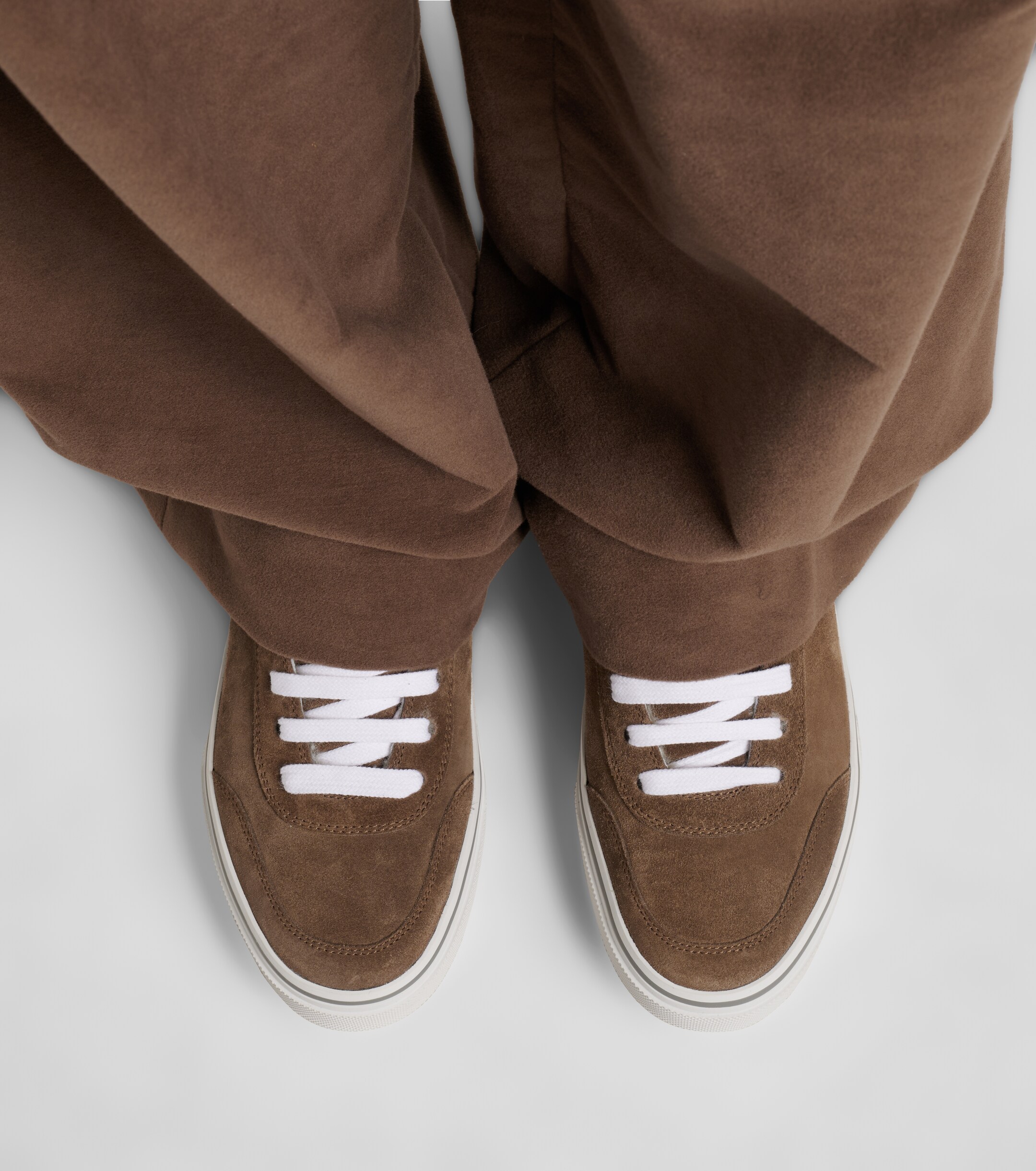 Brunello Cucinelli Brunello Cucinelli Monili shearling-trimmed suede sneakers