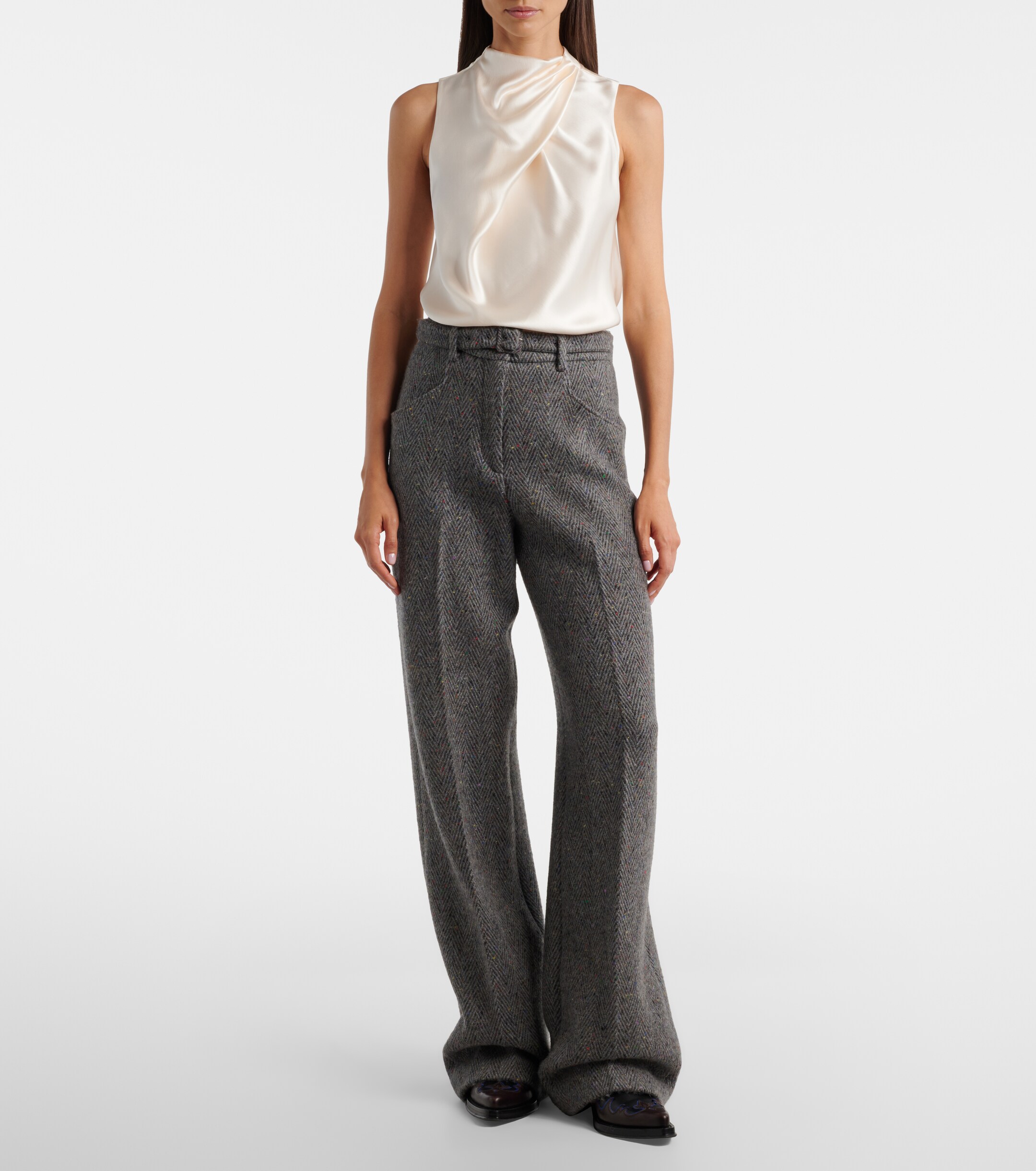 Gabriela Hearst Gabriela Hearst Melina draped silk satin top