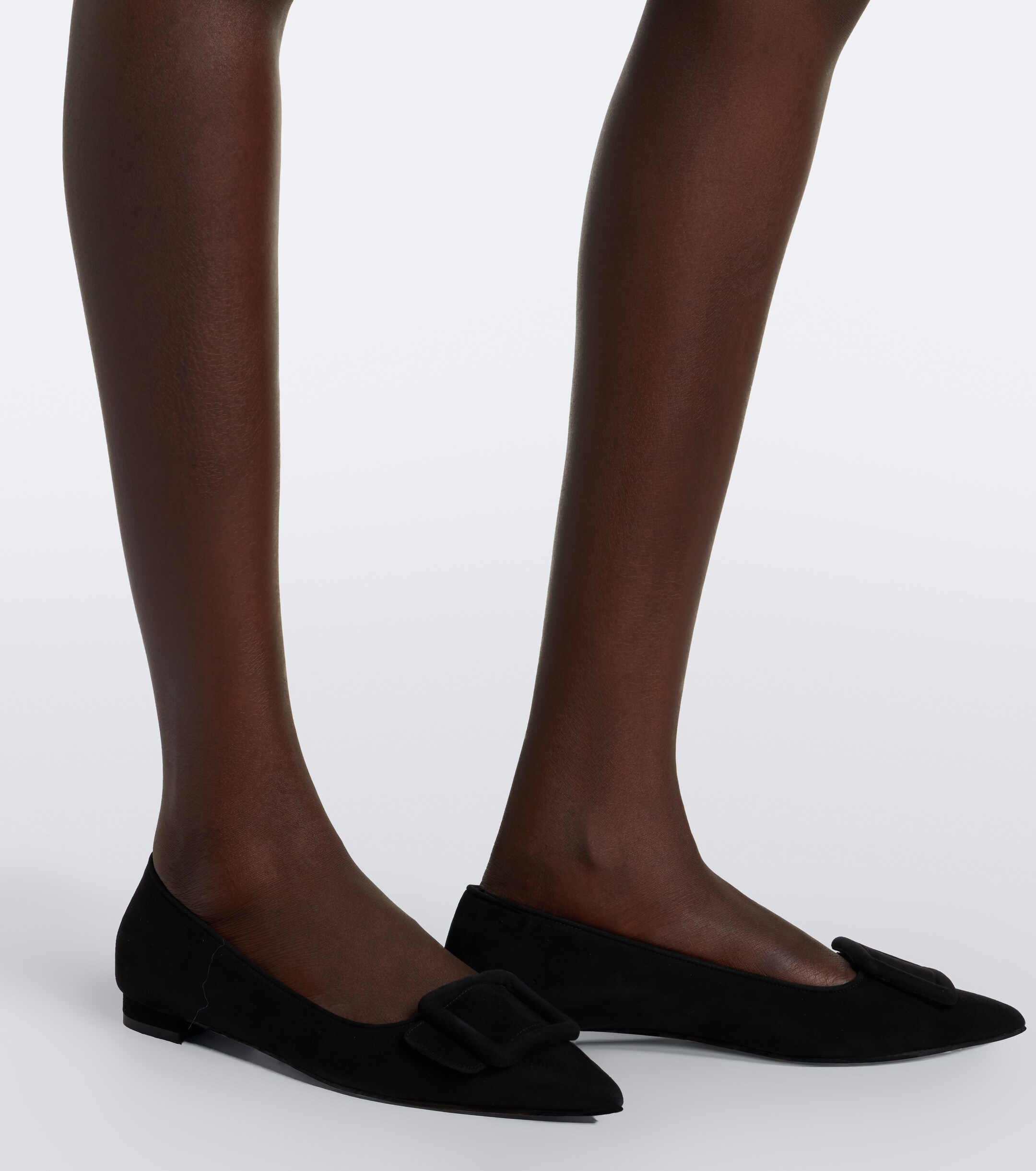 MANOLO BLAHNIK Manolo Blahnik Maysale suede ballet flats