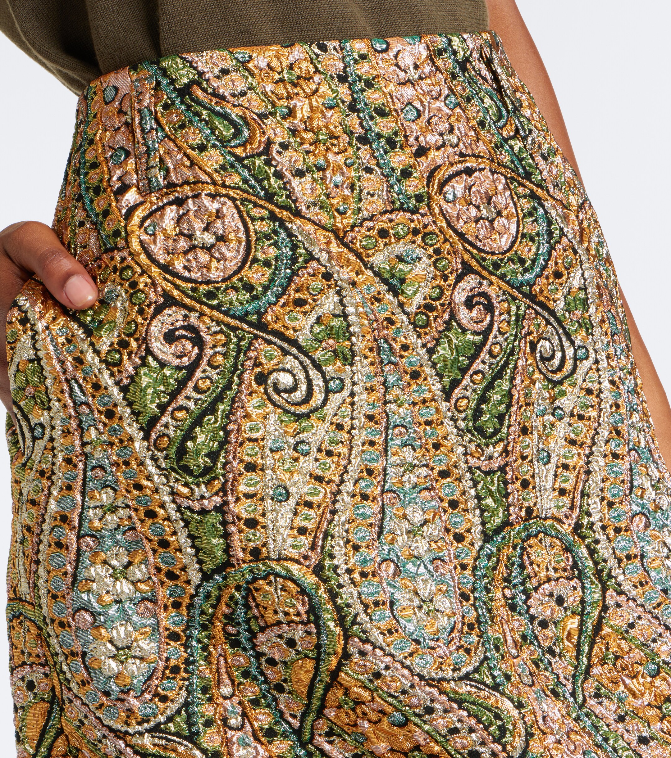 Dries Van Noten Dries Van Noten Paisley jacquard midi skirt