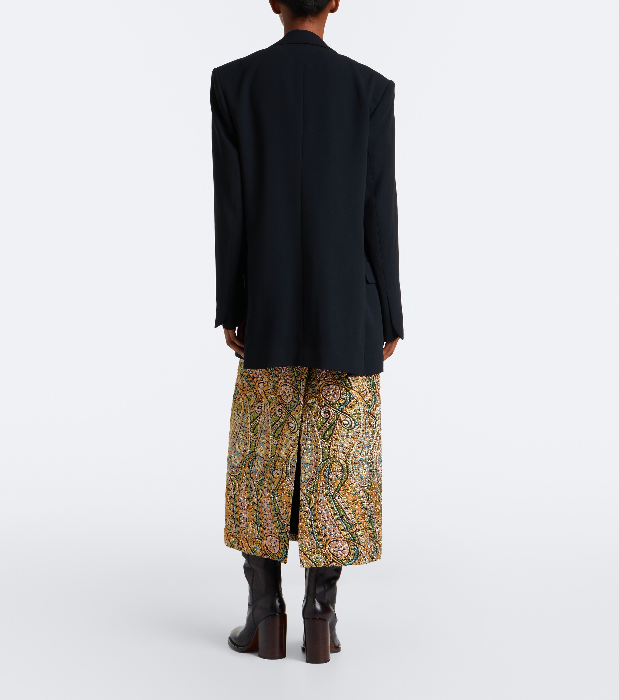 Dries Van Noten Dries Van Noten Paisley jacquard midi skirt