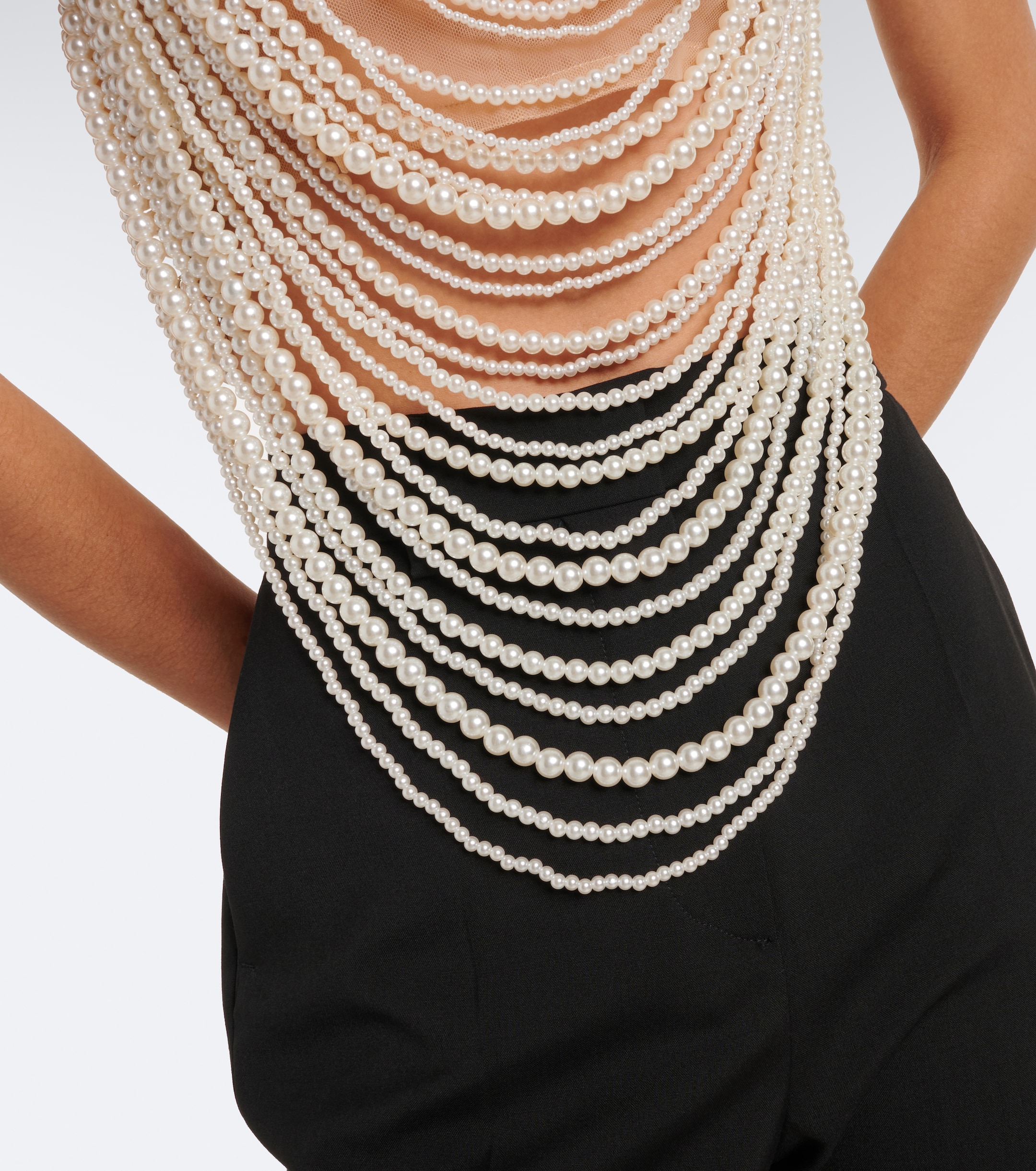 Retrofête Retrofête Elsie embellished halterneck top