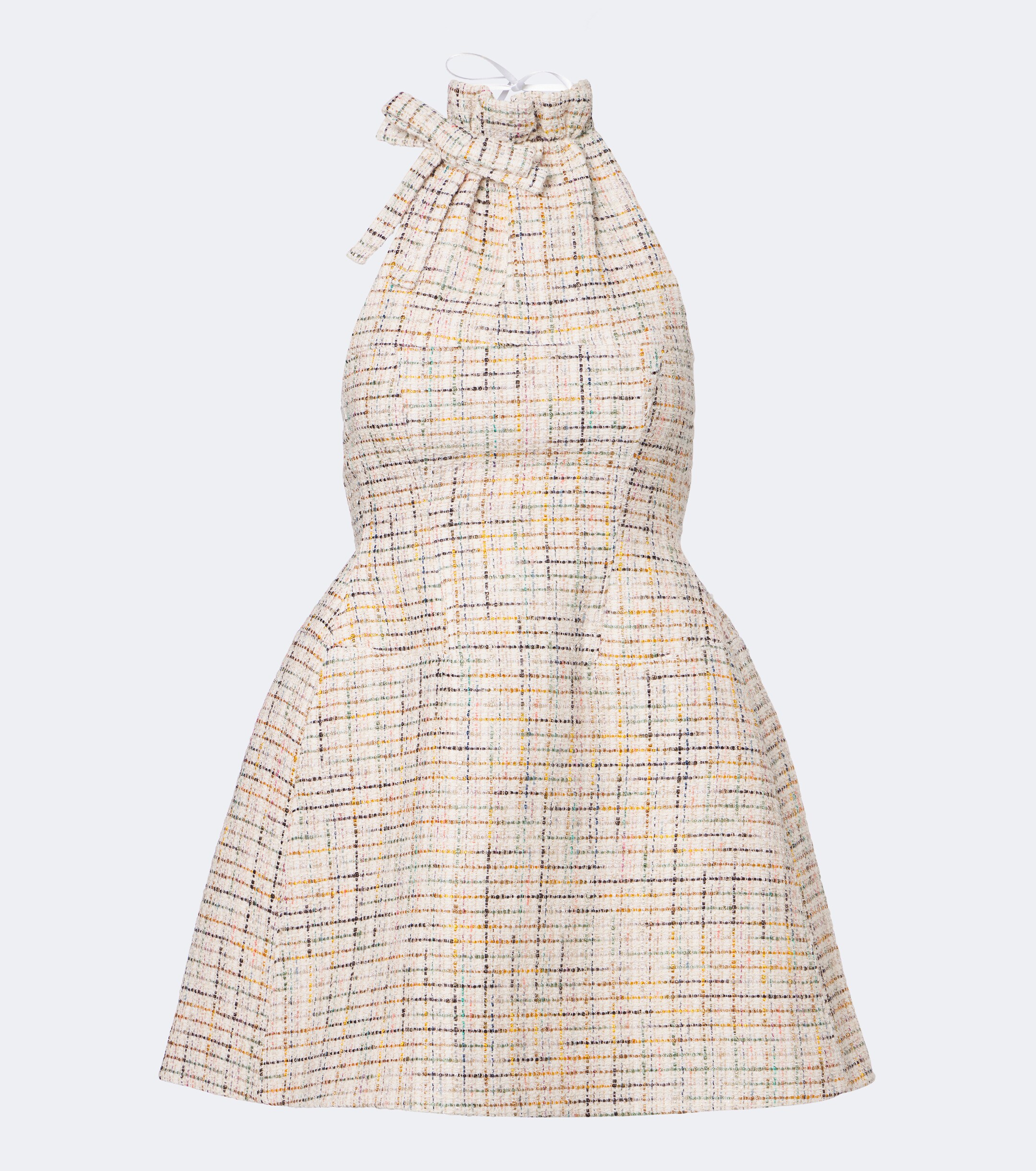 SHUSHU/TONG Shushu/Tong Halterneck cotton-blend tweed minidress