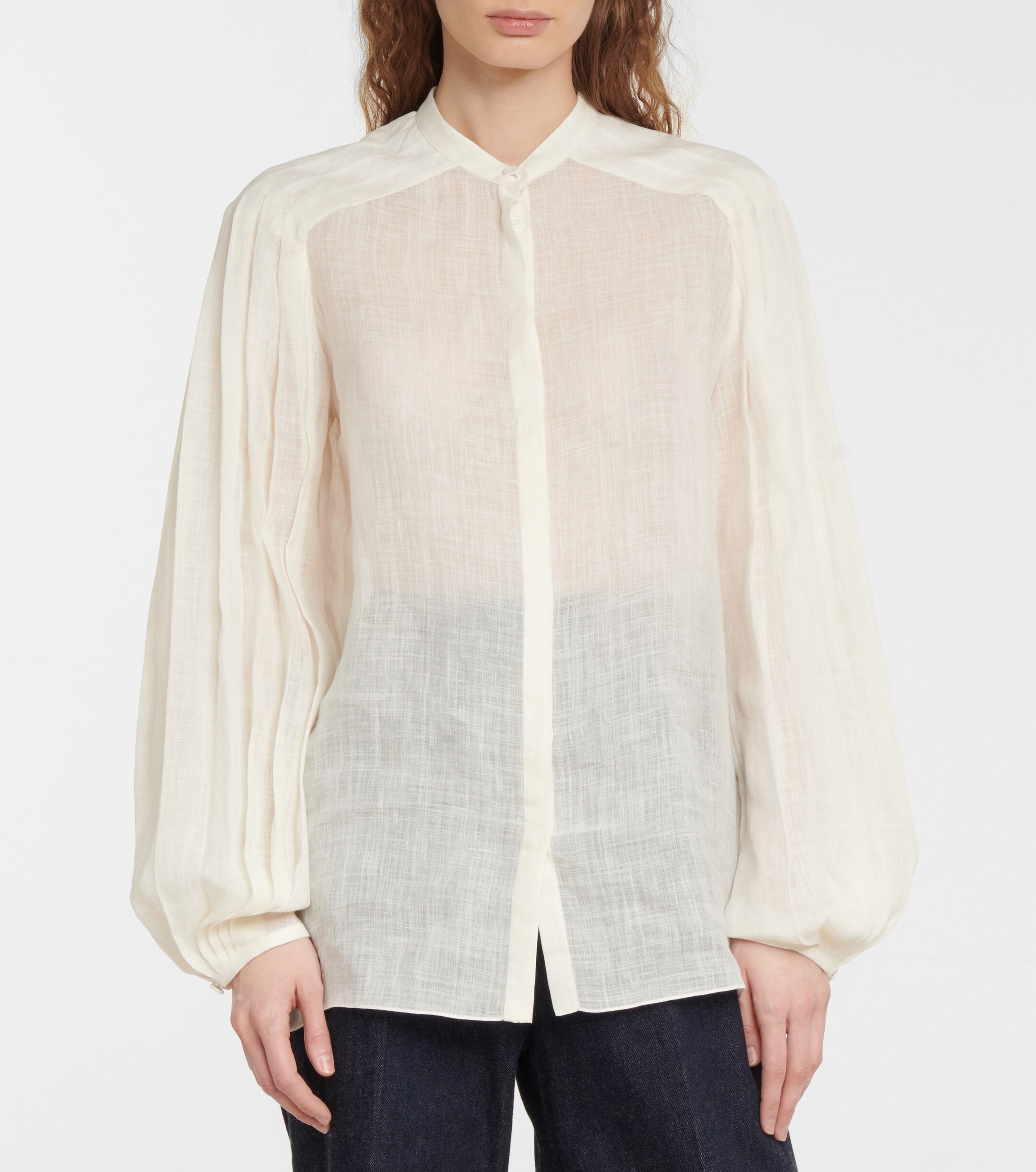 Gabriela Hearst Anni linen and silk blouse