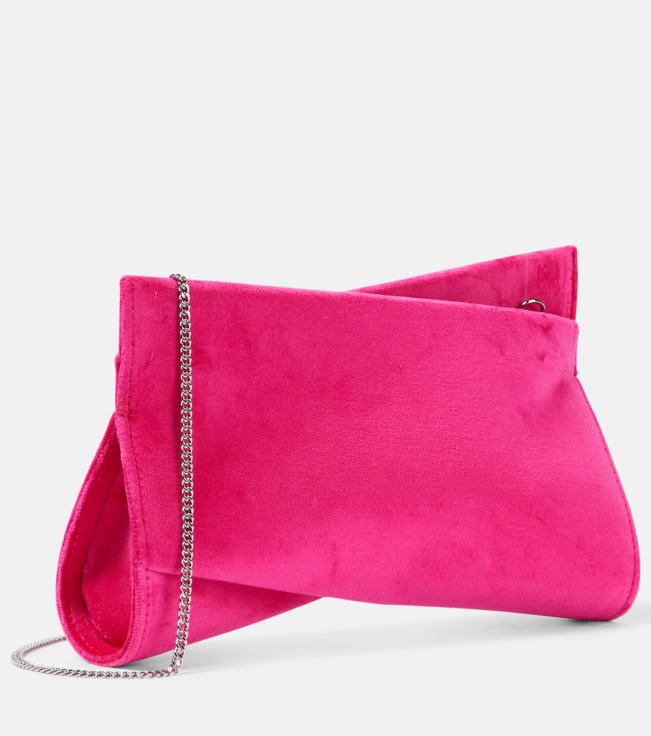 CHRISTIAN LOUBOUTIN Loubitwist Small cotton velvet clutch