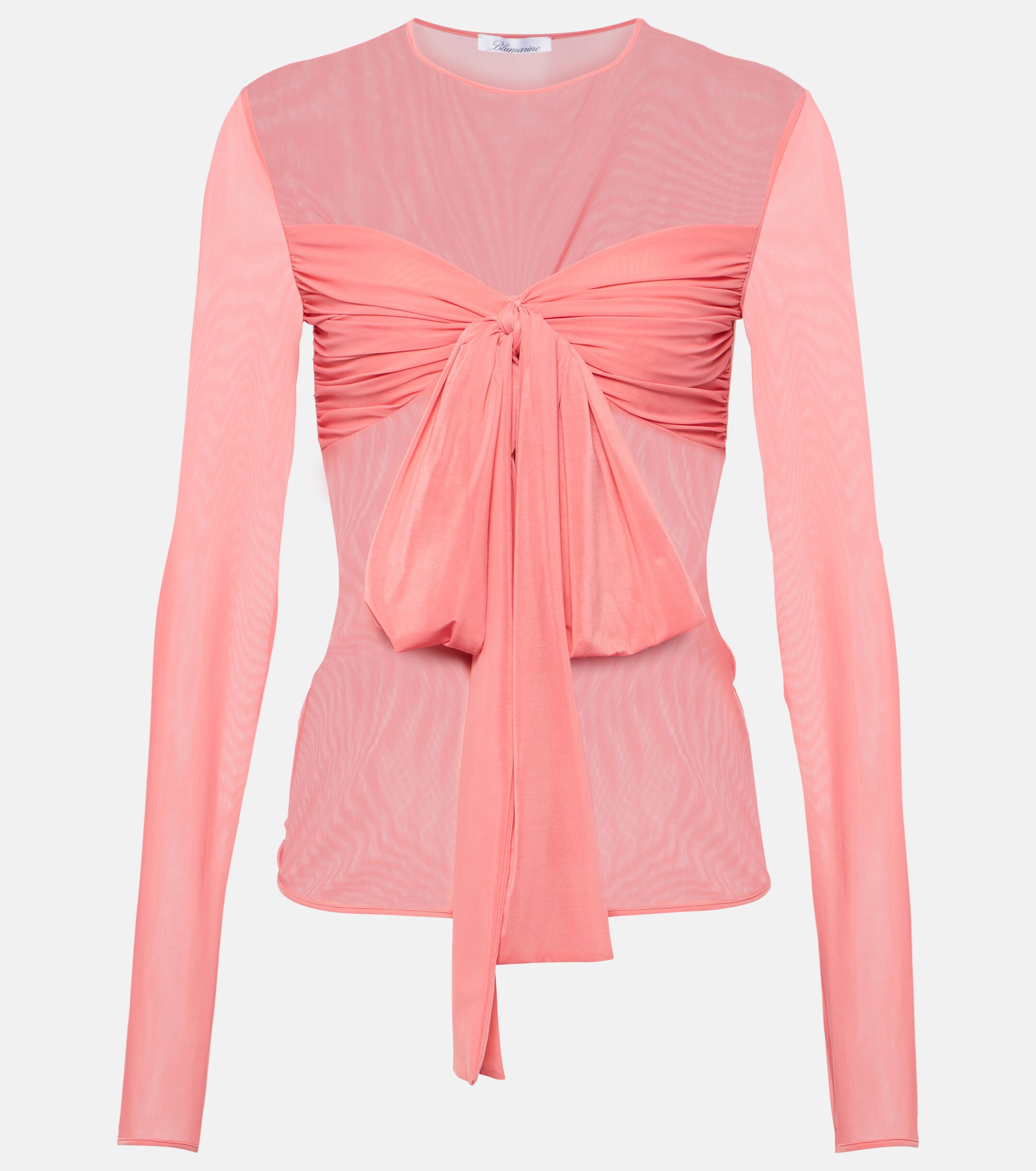 Blumarine Bow-detail jersey top