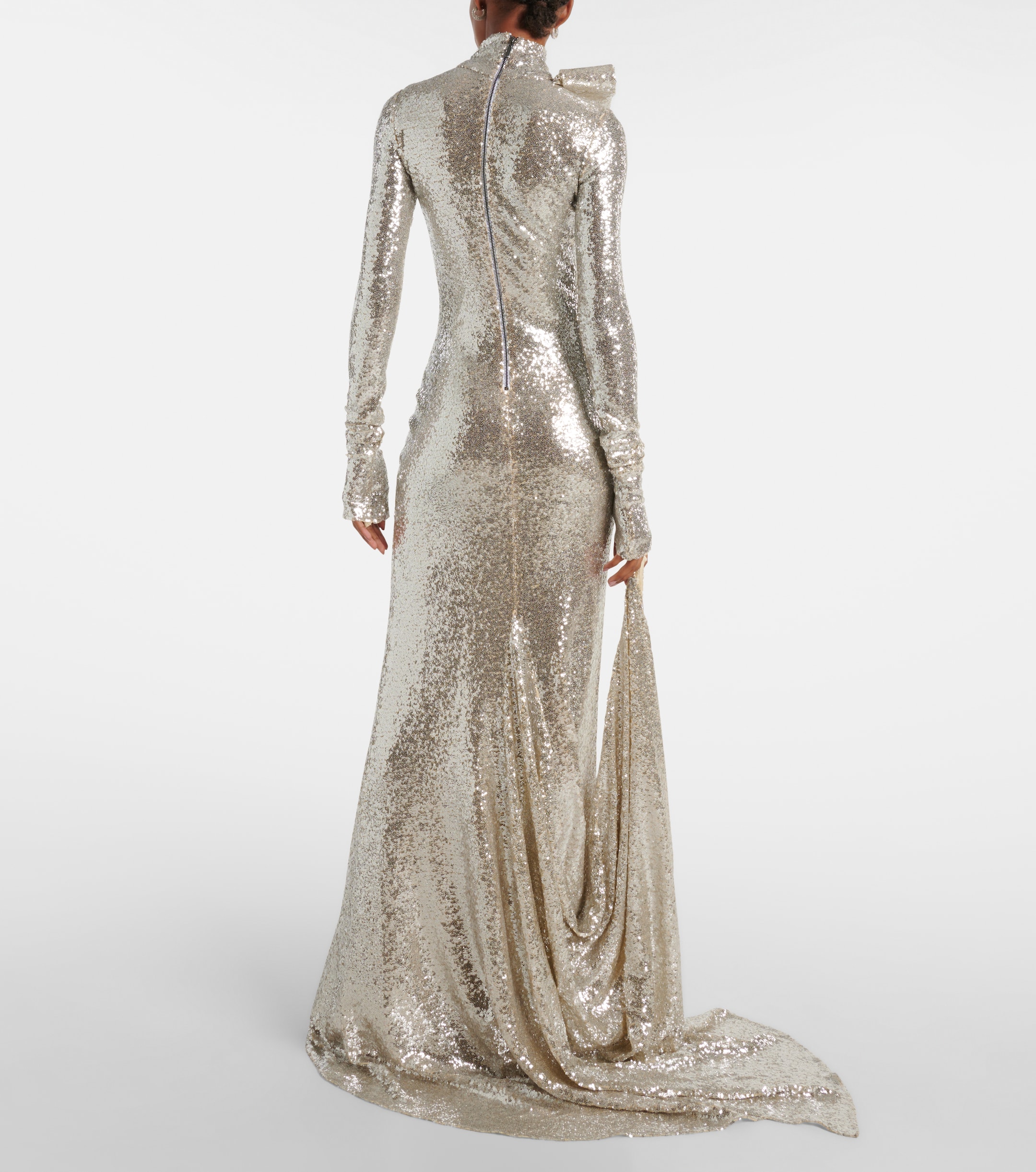 Maticevski Orbital ruffled sequined gown