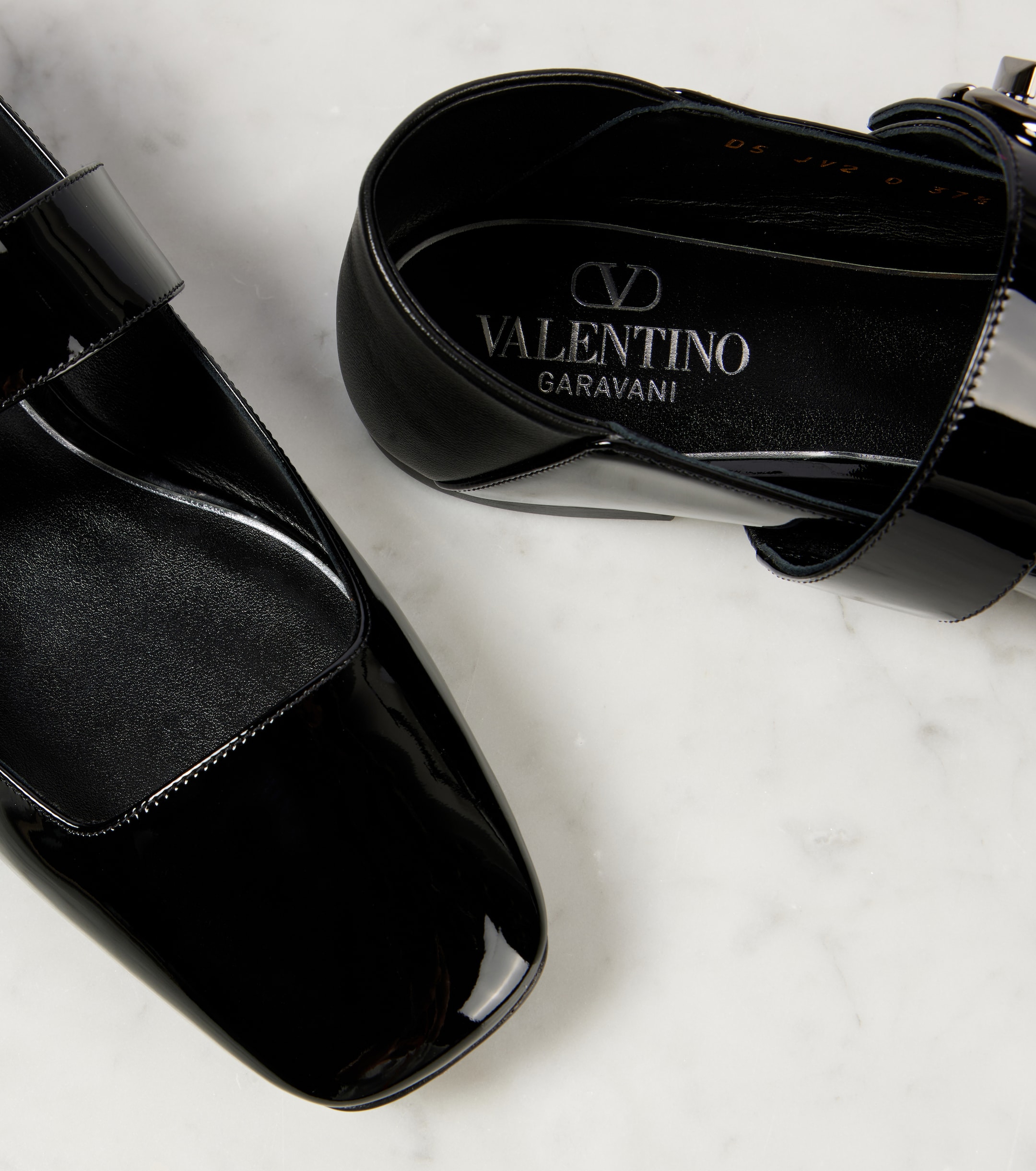 Valentino Garavani VLogo Locker patent leather Mary Jane flats