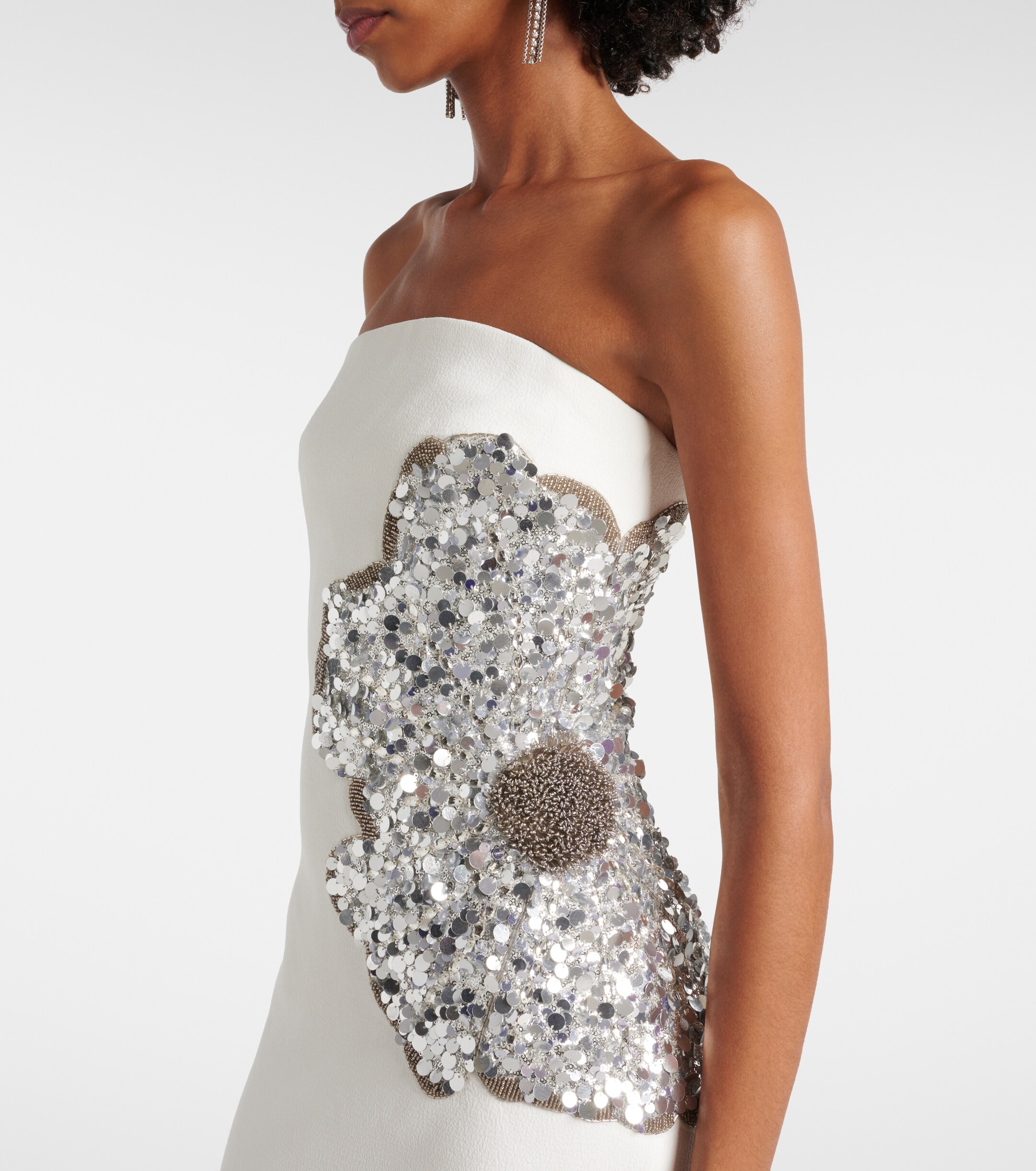 Rebecca Vallance Layana strapless embellished gown