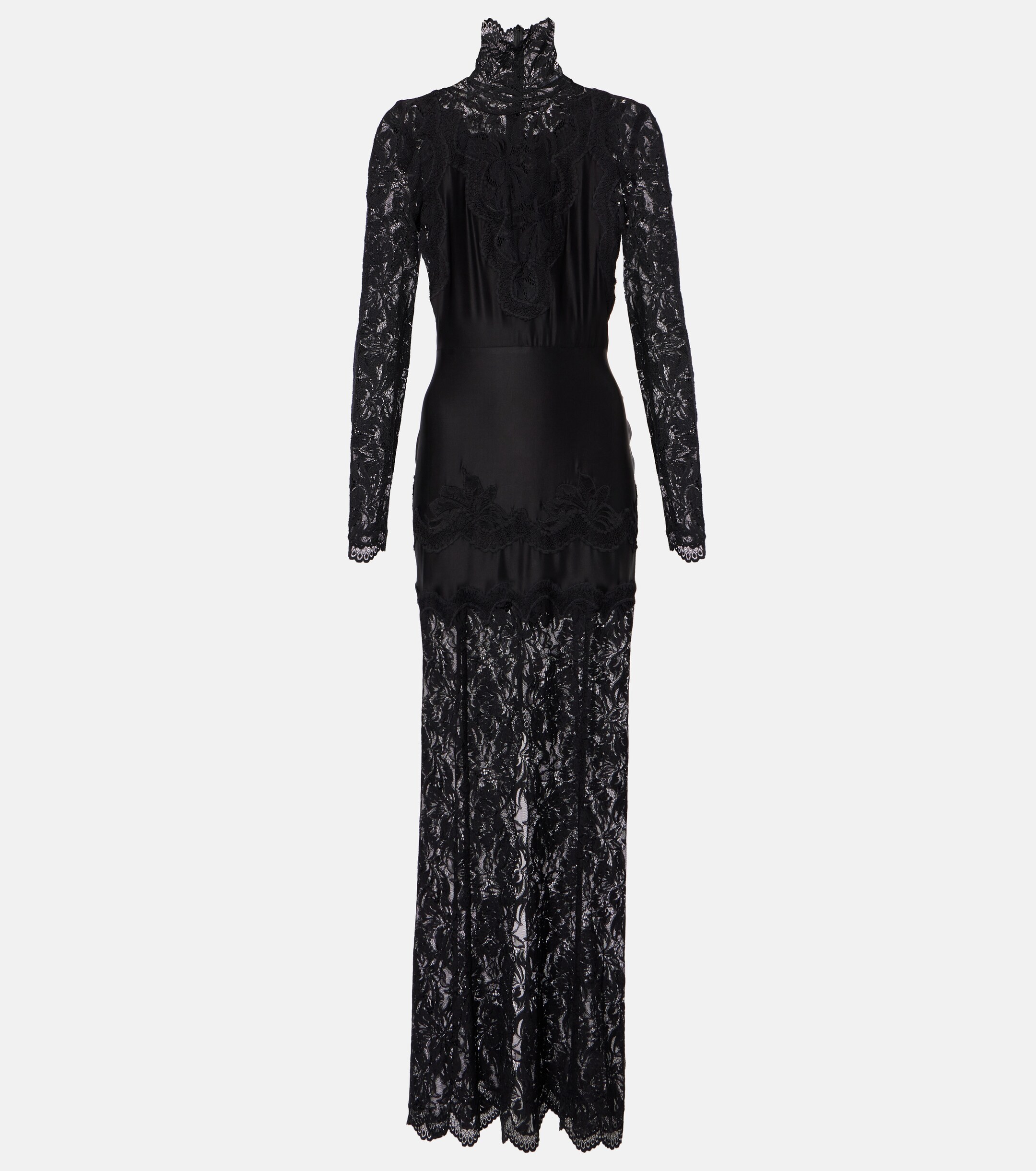 Rabanne - Lace-trimmed maxi dress | Plush