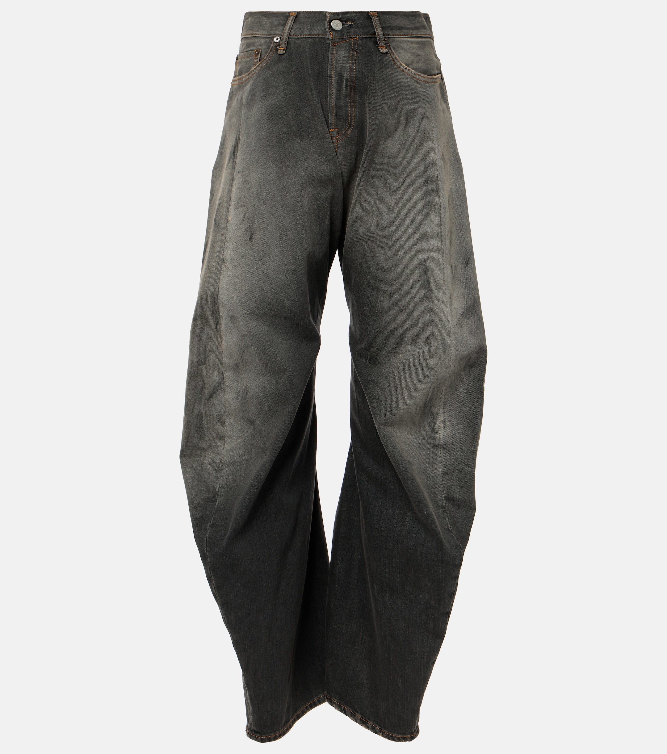 Acne Studios 2006F distressed low-rise wide-leg jeans