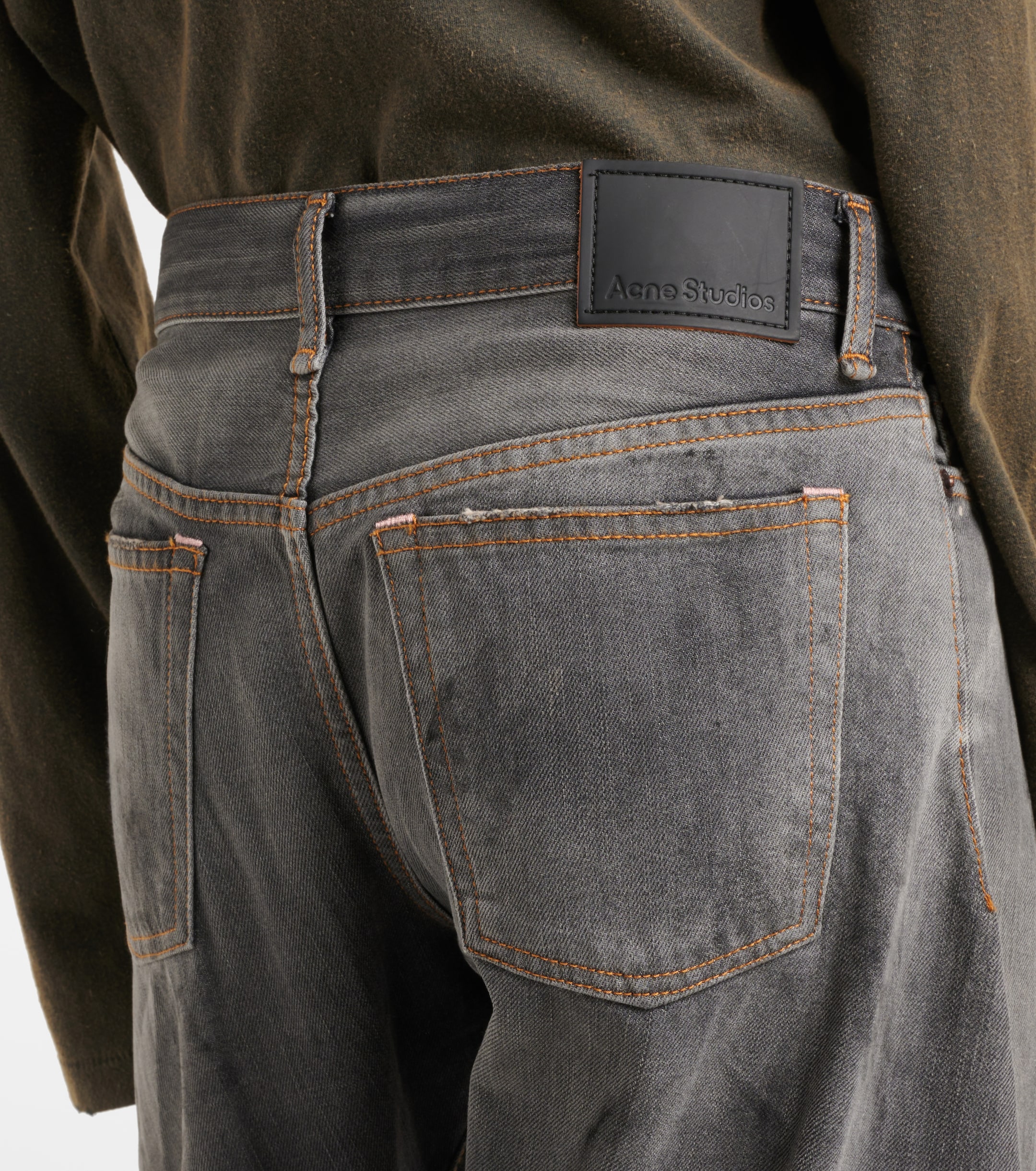 Acne Studios 2006F distressed low-rise wide-leg jeans